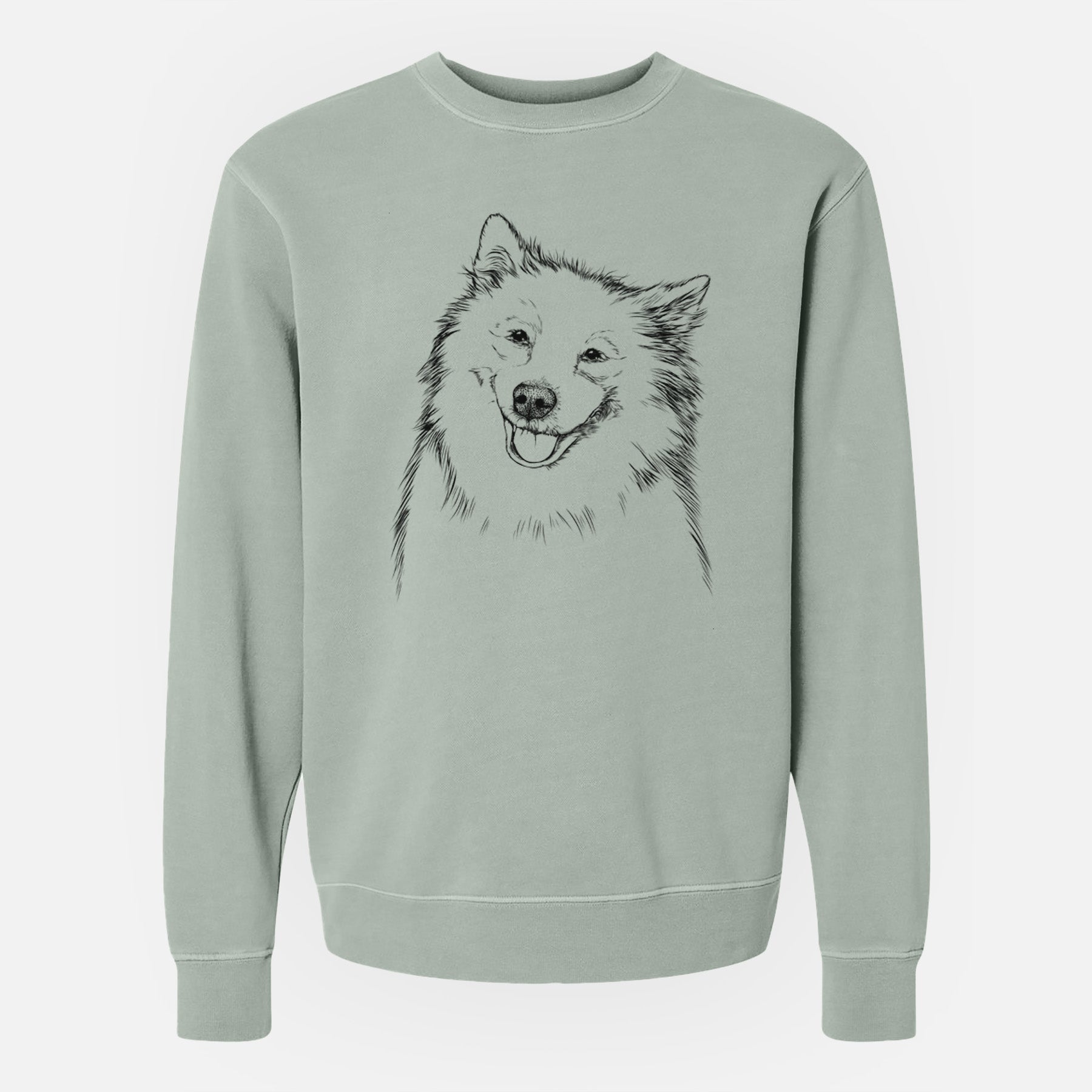 Bare Caico the Samoyed - Unisex Pigment Dyed Crew Sweatshirt