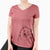 Bare Caico the Samoyed - Women's V-neck Shirt