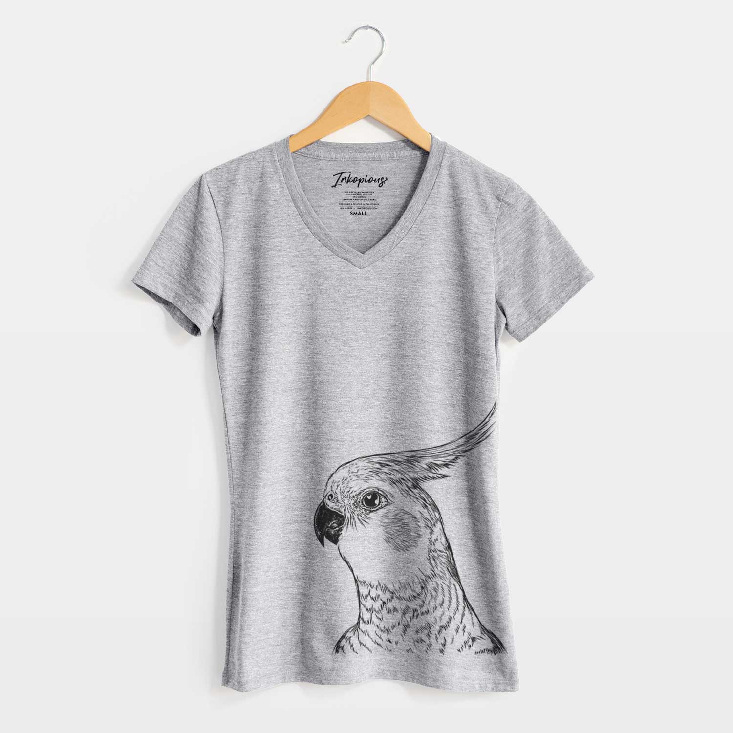 Bare Candy the Cockatiel - Women's V-neck Shirt