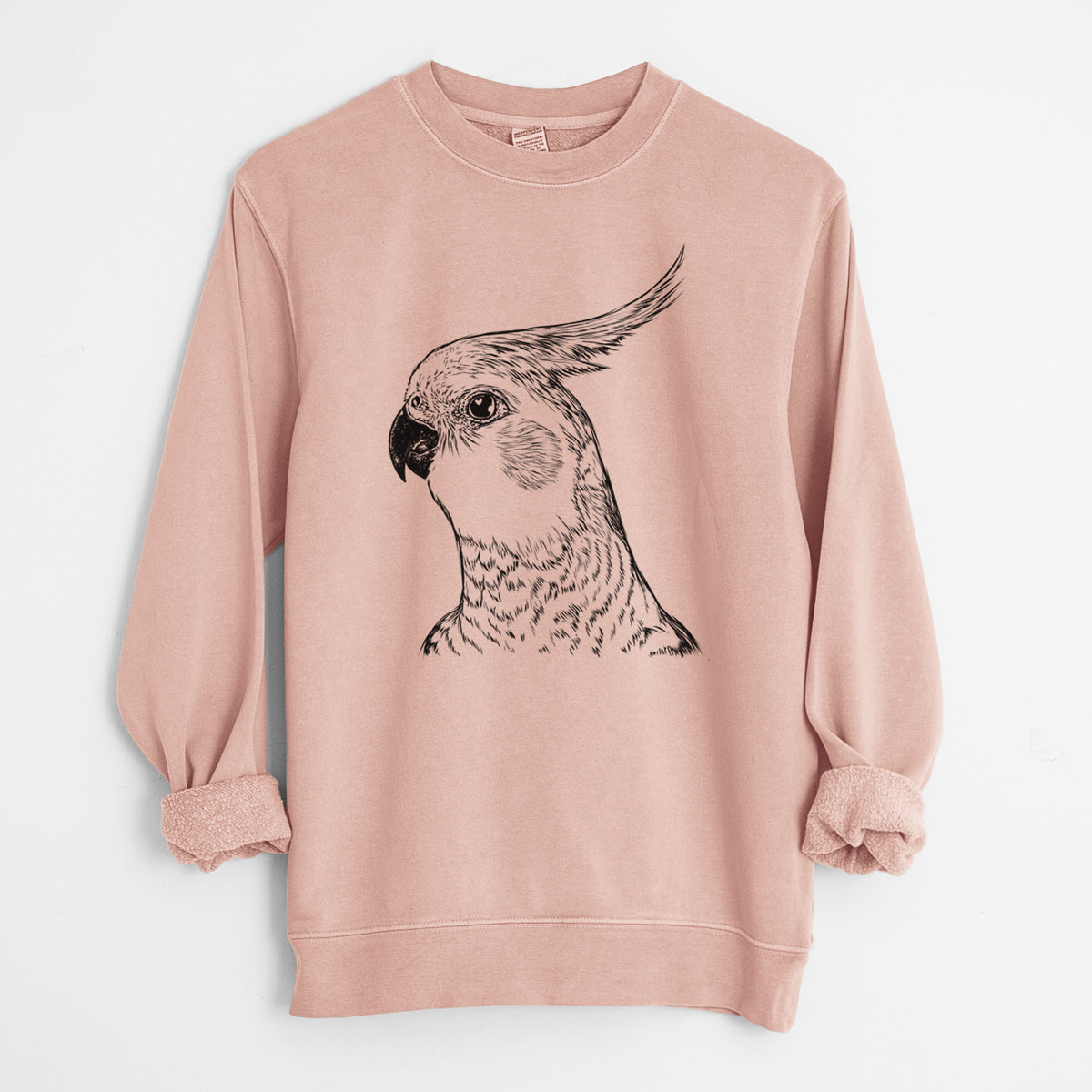Bare Candy the Cockatiel - Unisex Pigment Dyed Crew Sweatshirt