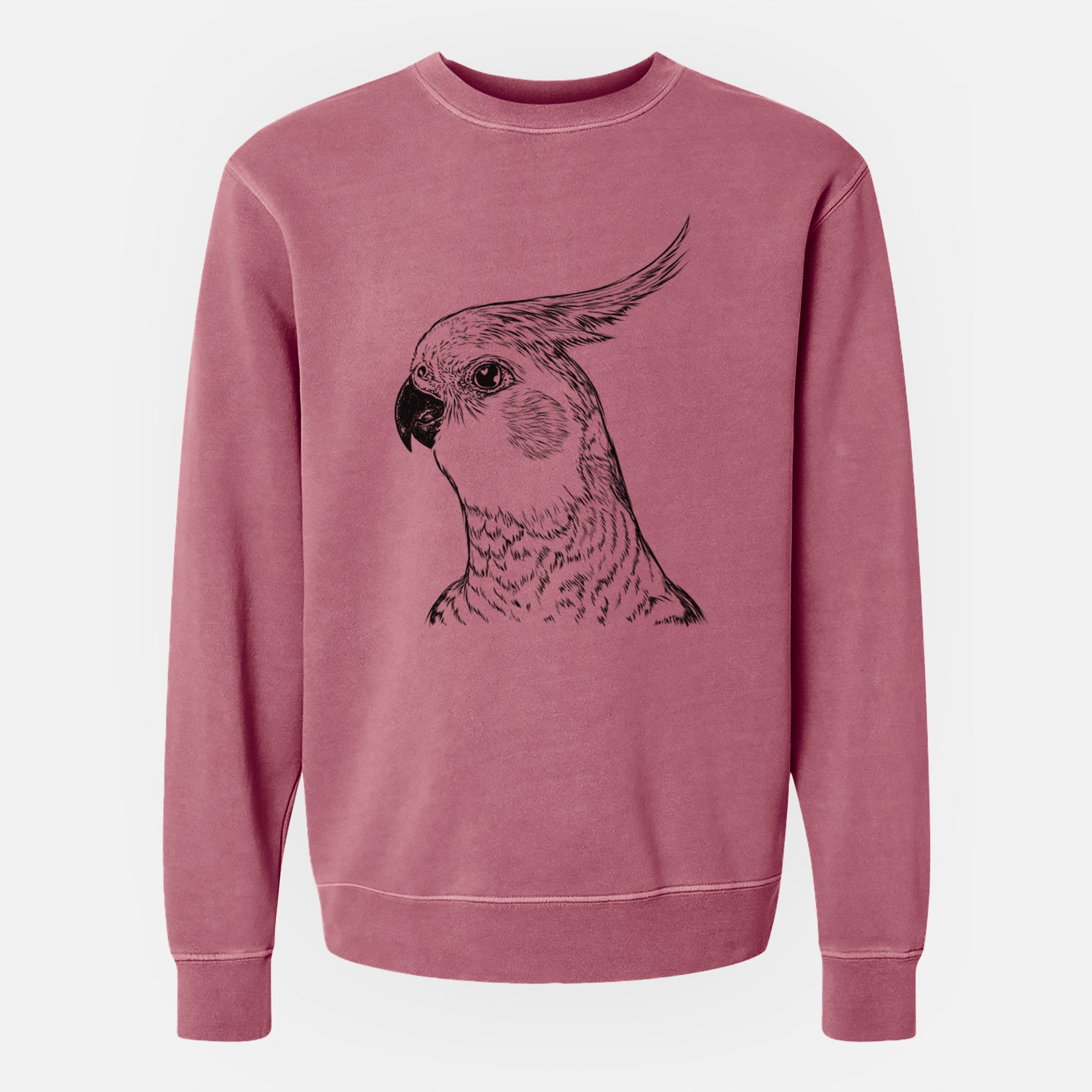 Bare Candy the Cockatiel - Unisex Pigment Dyed Crew Sweatshirt