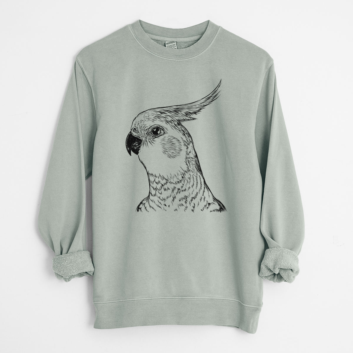 Bare Candy the Cockatiel - Unisex Pigment Dyed Crew Sweatshirt