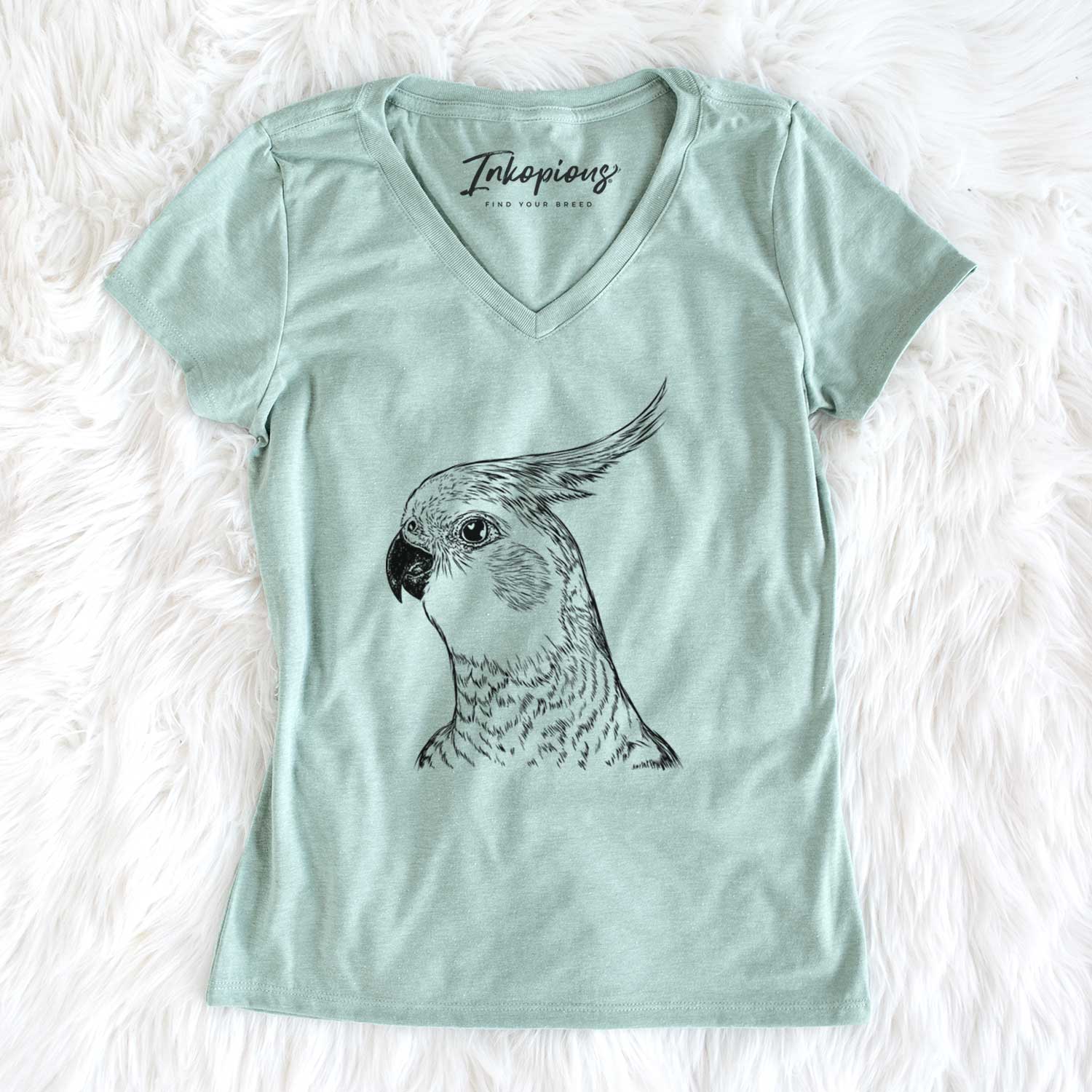 Bare Candy the Cockatiel - Women's V-neck Shirt