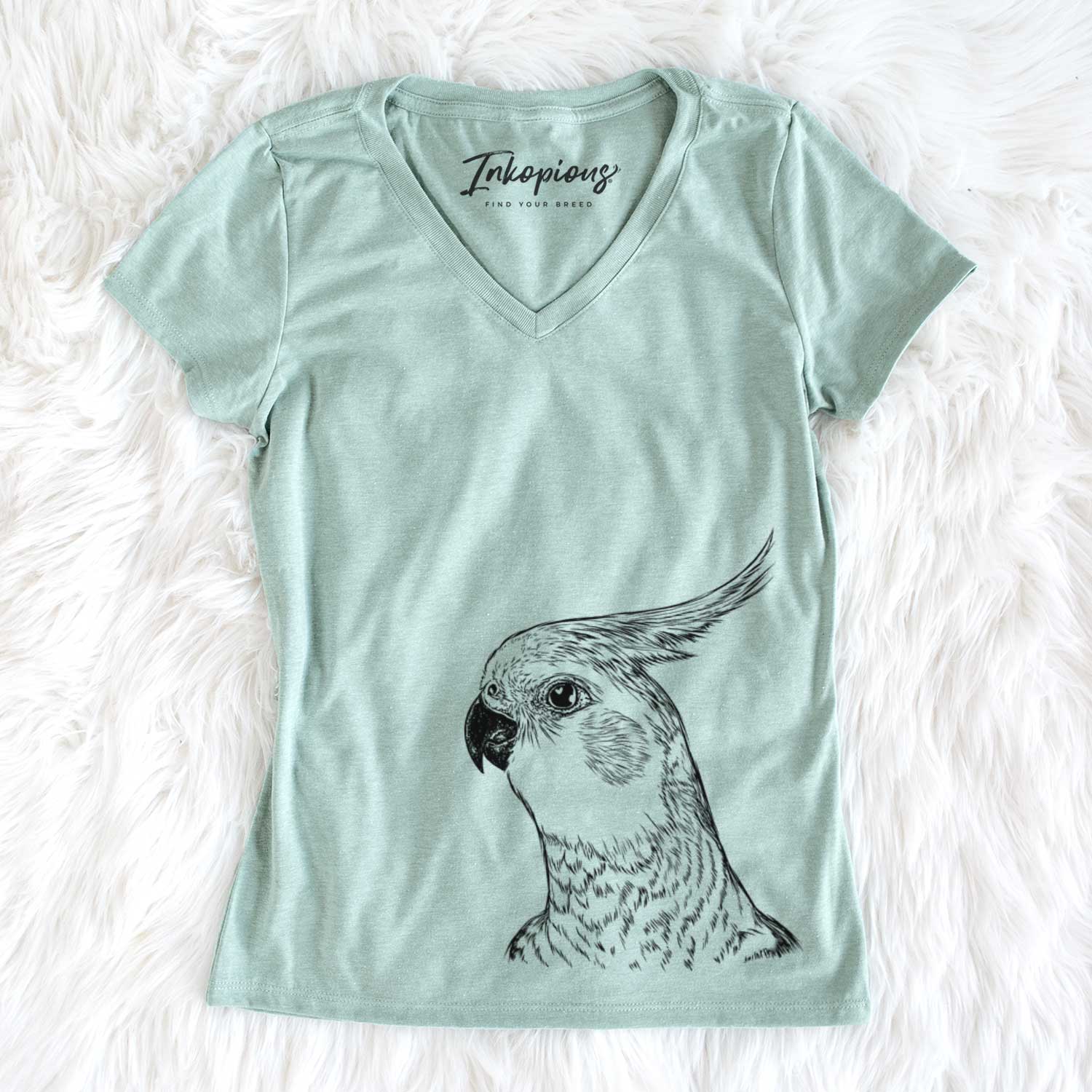 Bare Candy the Cockatiel - Women's V-neck Shirt