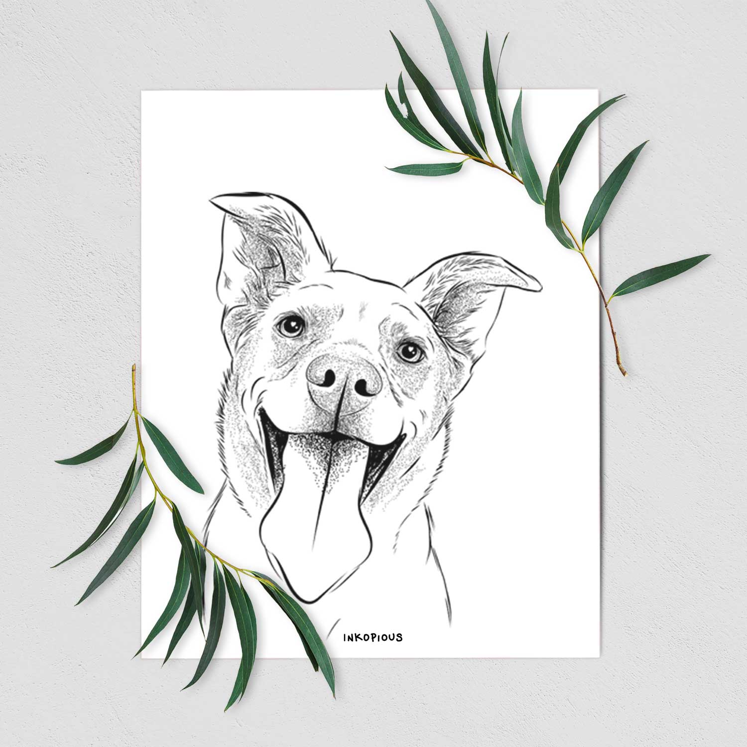 Candy the Mixed Breed Art Print