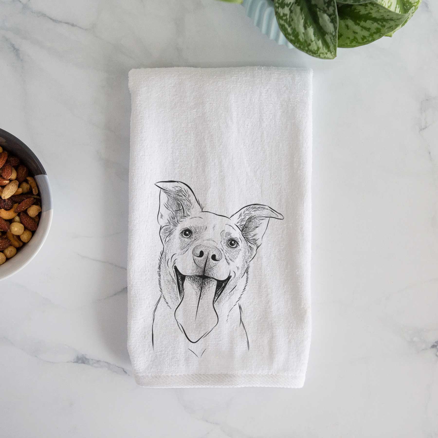 Candy the Mixed Breed Decorative Hand Towel