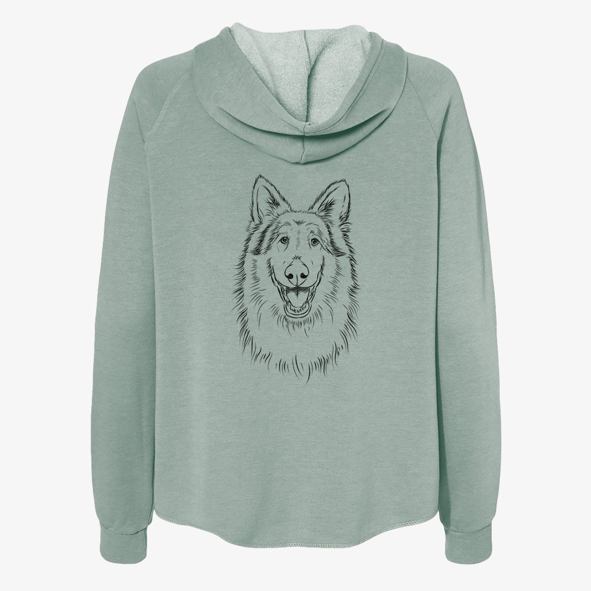 Cannon the Rough Collie - Women's Cali Wave Zip-Up Sweatshirt