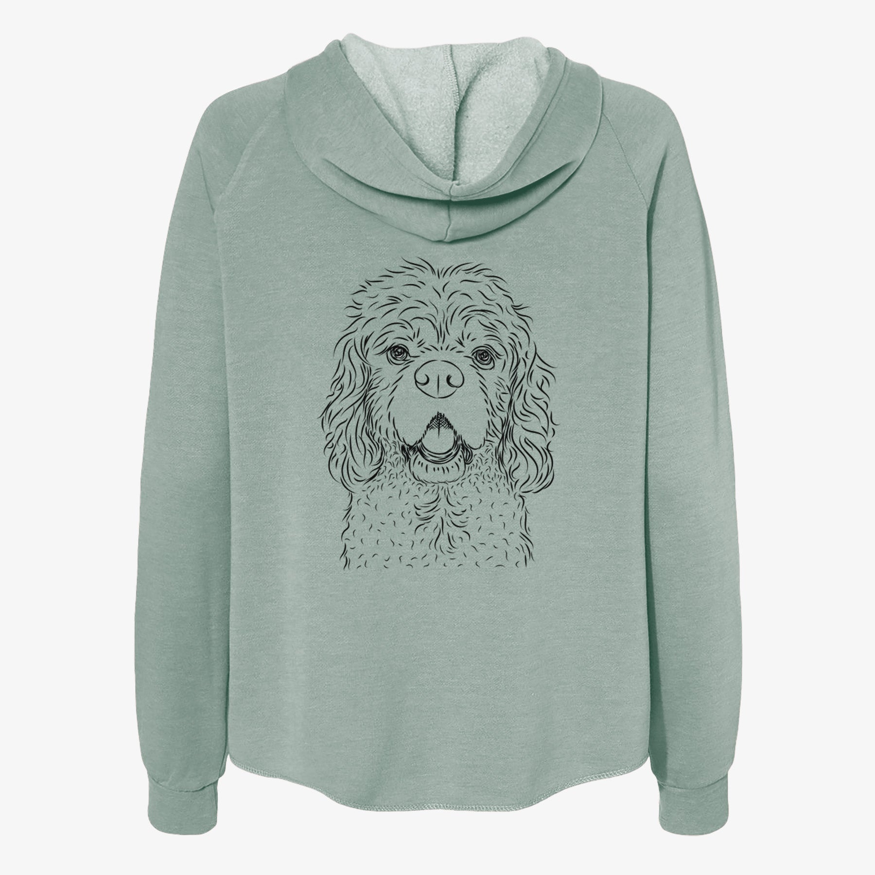 Casey the American Cocker Spaniel - Women's Cali Wave Zip-Up Sweatshirt