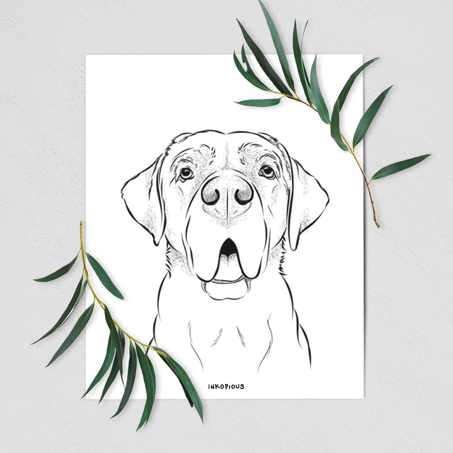 Ceasar the Labrador Hound Mix Art Print