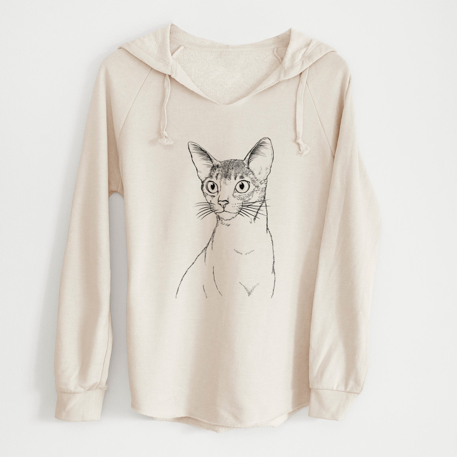 Bare Cedric the Abyssinian Cat - Cali Wave Hooded Sweatshirt