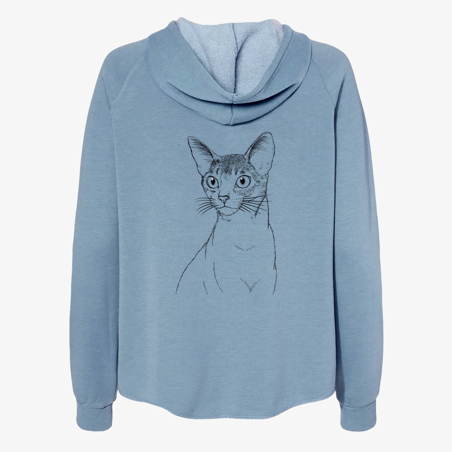 Cedric the Abyssinian Cat - Women's Cali Wave Zip-Up Sweatshirt