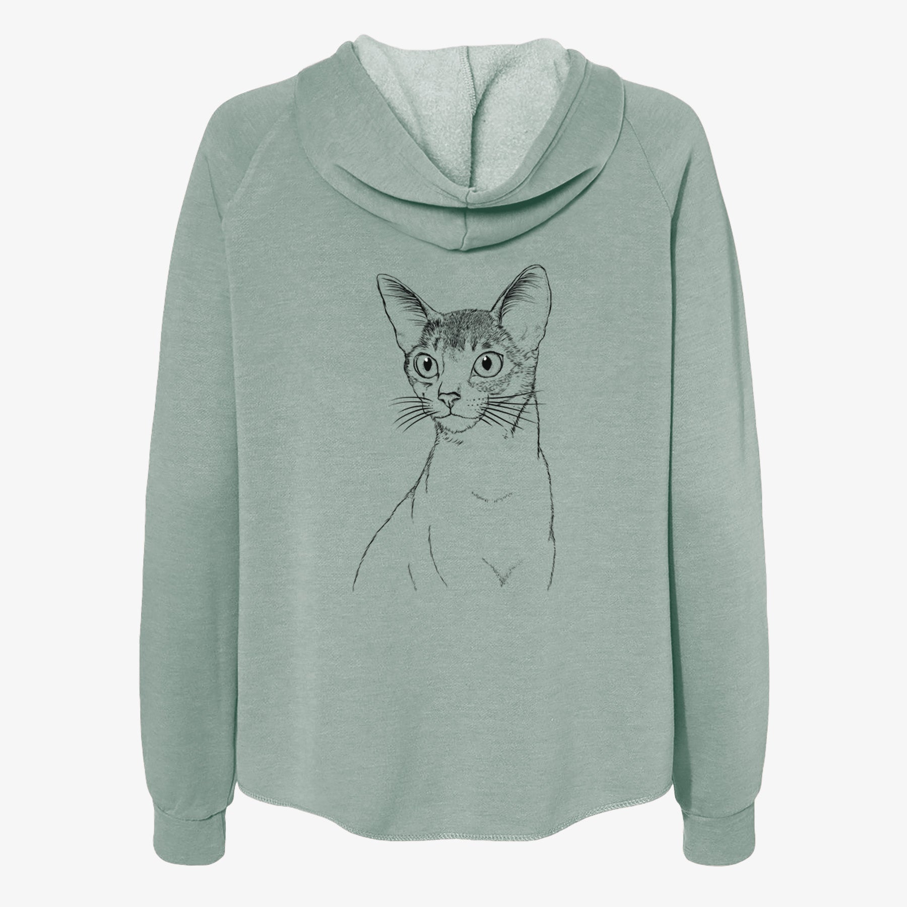 Cedric the Abyssinian Cat - Women's Cali Wave Zip-Up Sweatshirt