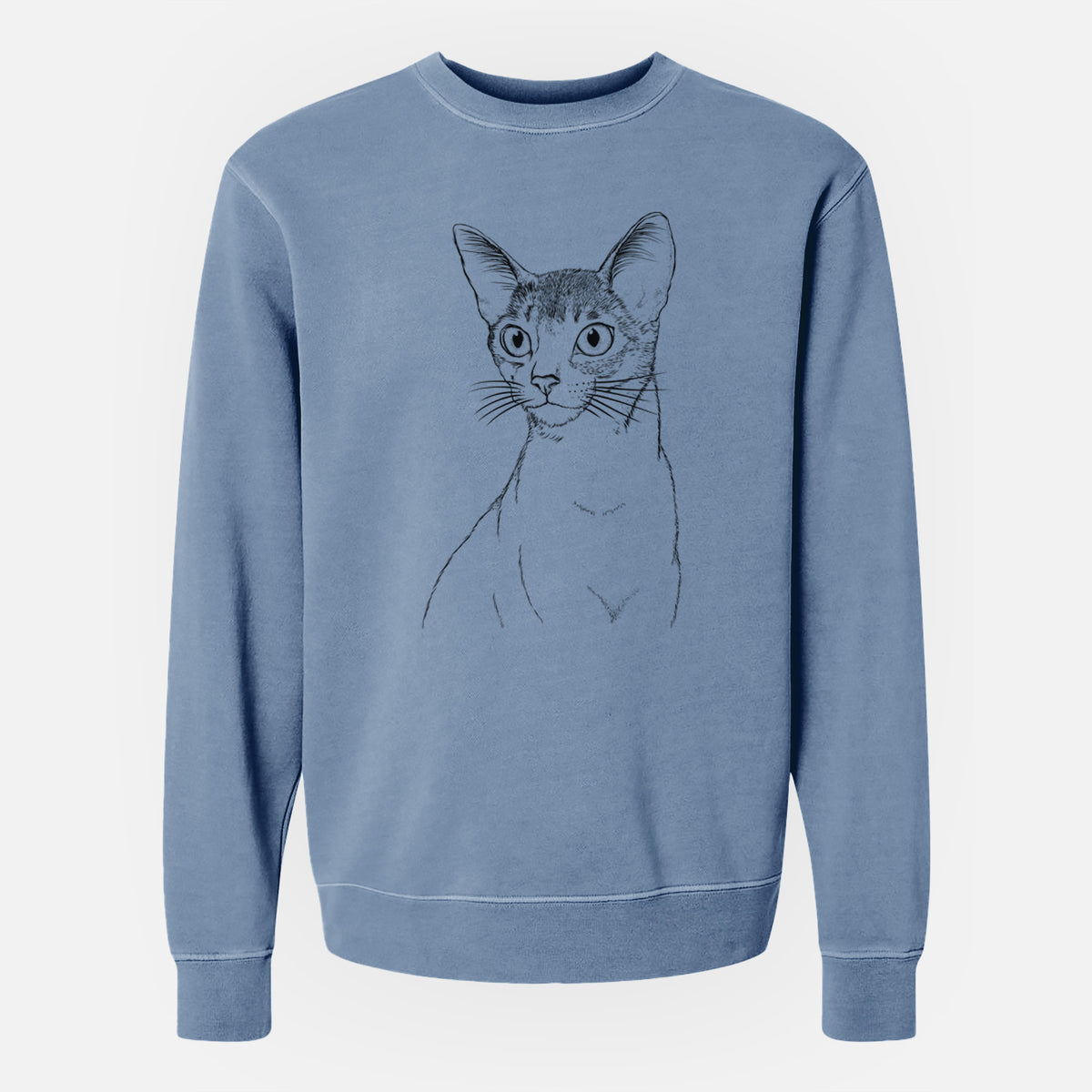 Bare Cedric the Abyssinian Cat - Unisex Pigment Dyed Crew Sweatshirt