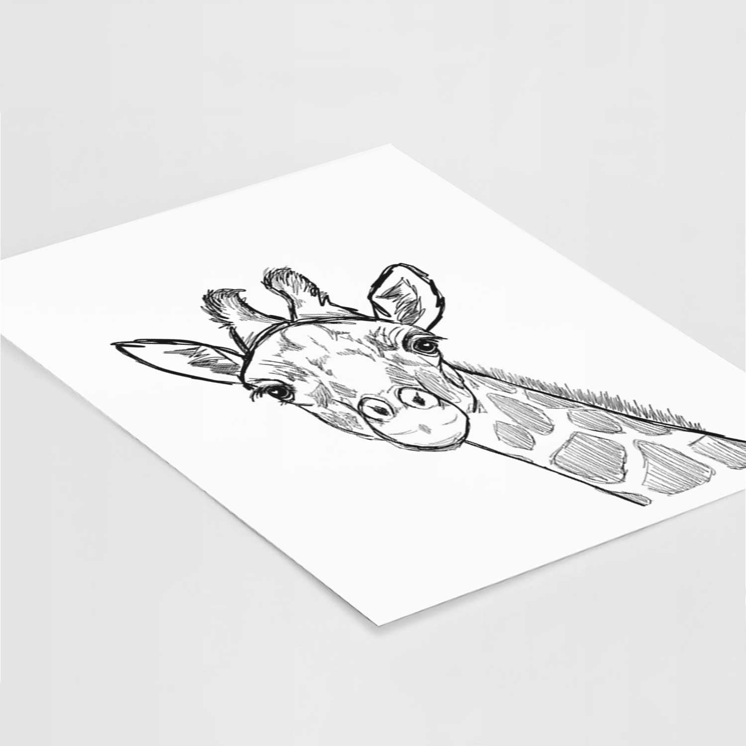 Cedrick the Giraffe Art Print