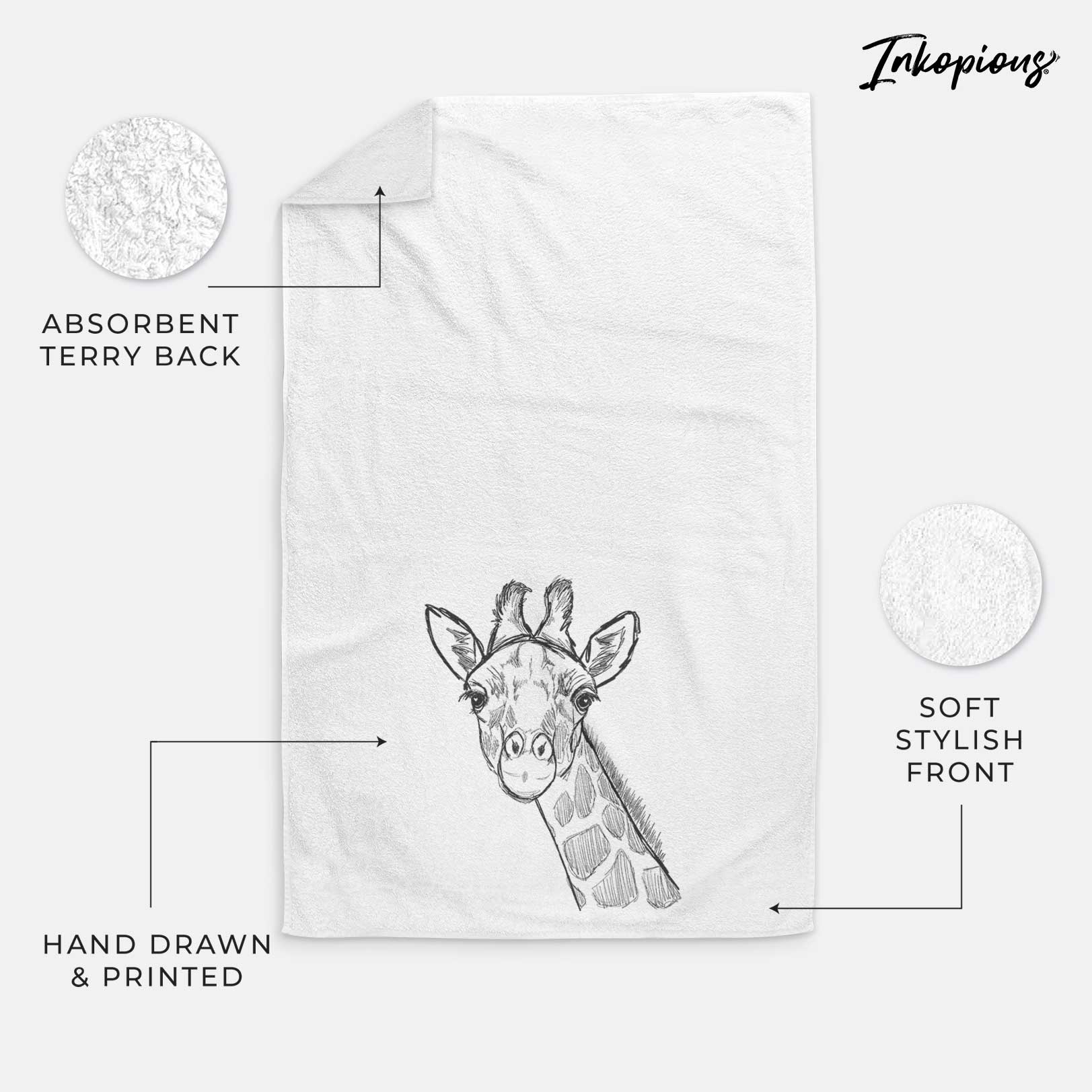 Cedrick the Giraffe Decorative Hand Towel