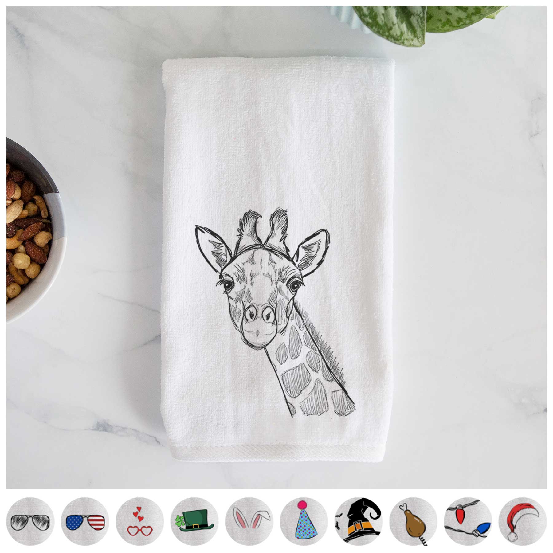 Cedrick the Giraffe Decorative Hand Towel