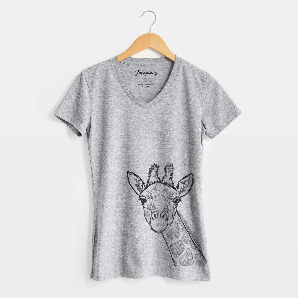 Bare Cedrick the Giraffe - Women's V-neck Shirt
