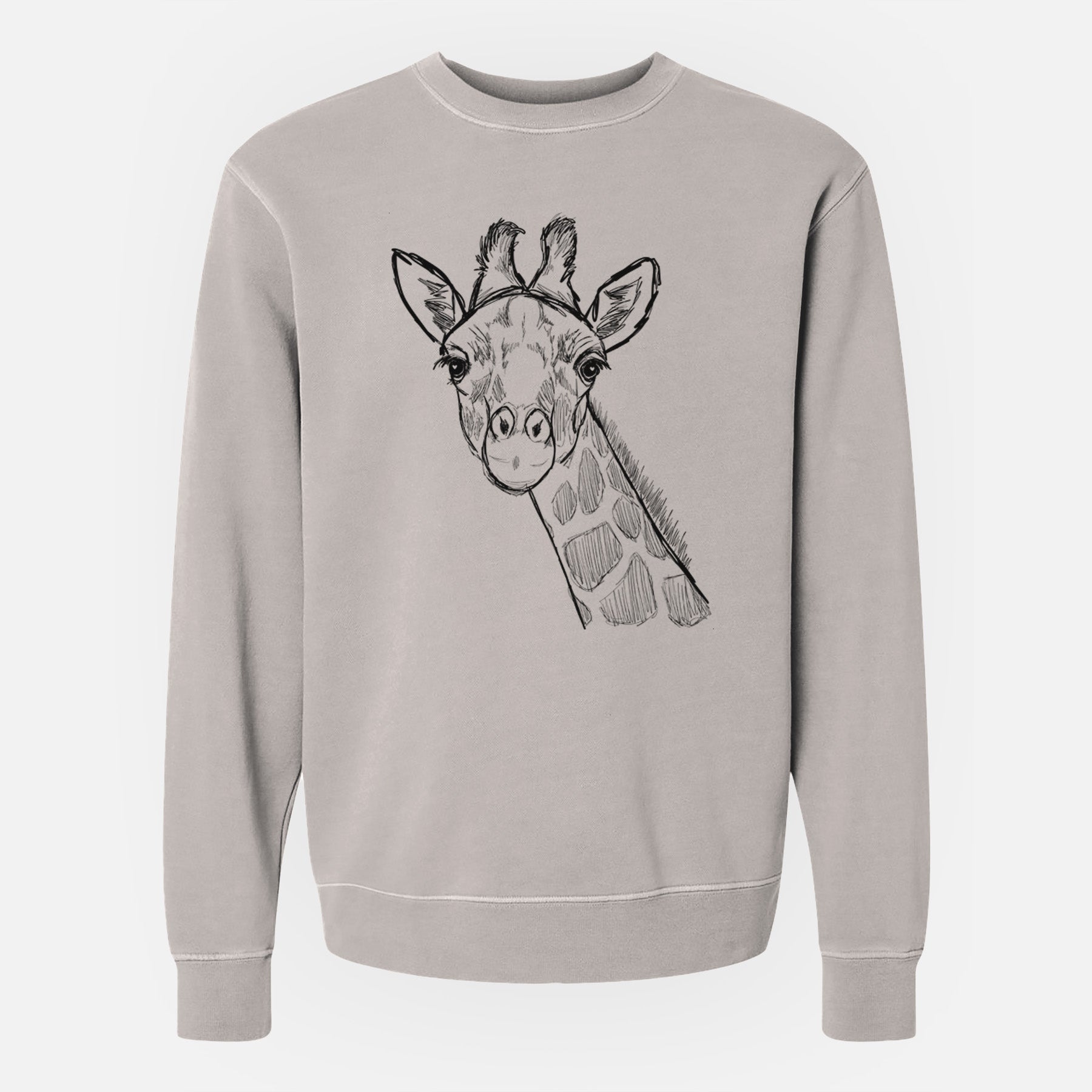 Bare Cedrick the Giraffe - Unisex Pigment Dyed Crew Sweatshirt