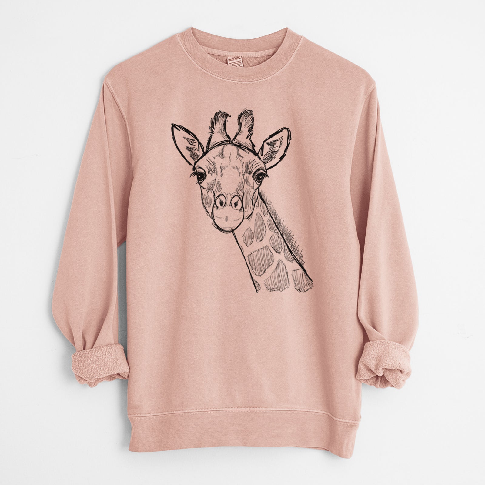 Bare Cedrick the Giraffe - Unisex Pigment Dyed Crew Sweatshirt