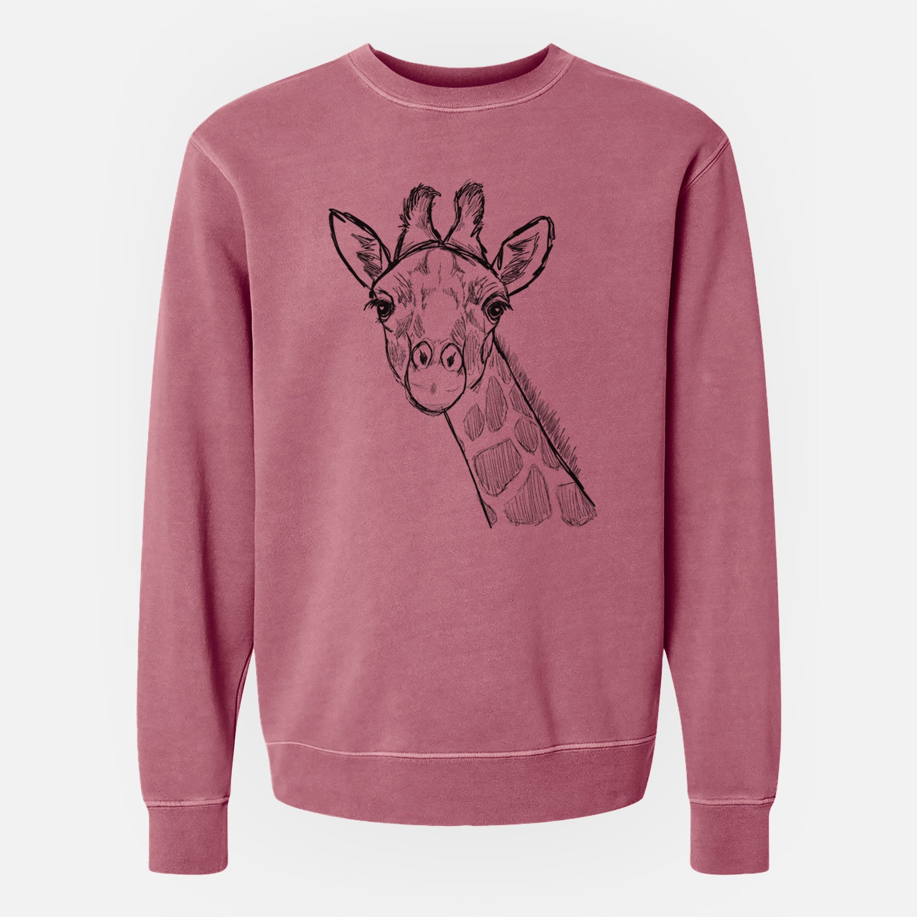 Bare Cedrick the Giraffe - Unisex Pigment Dyed Crew Sweatshirt