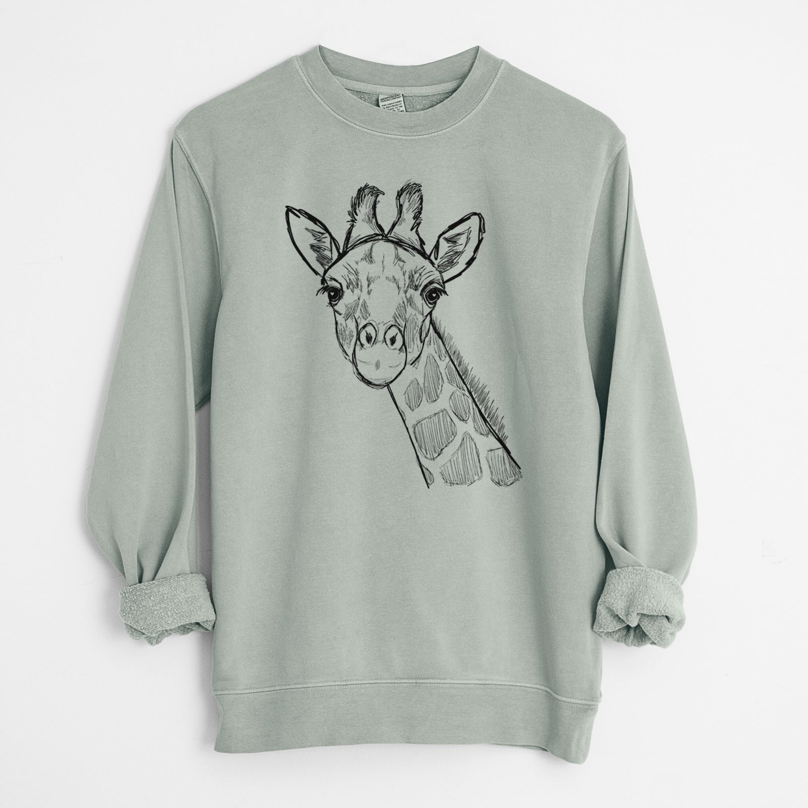 Bare Cedrick the Giraffe - Unisex Pigment Dyed Crew Sweatshirt