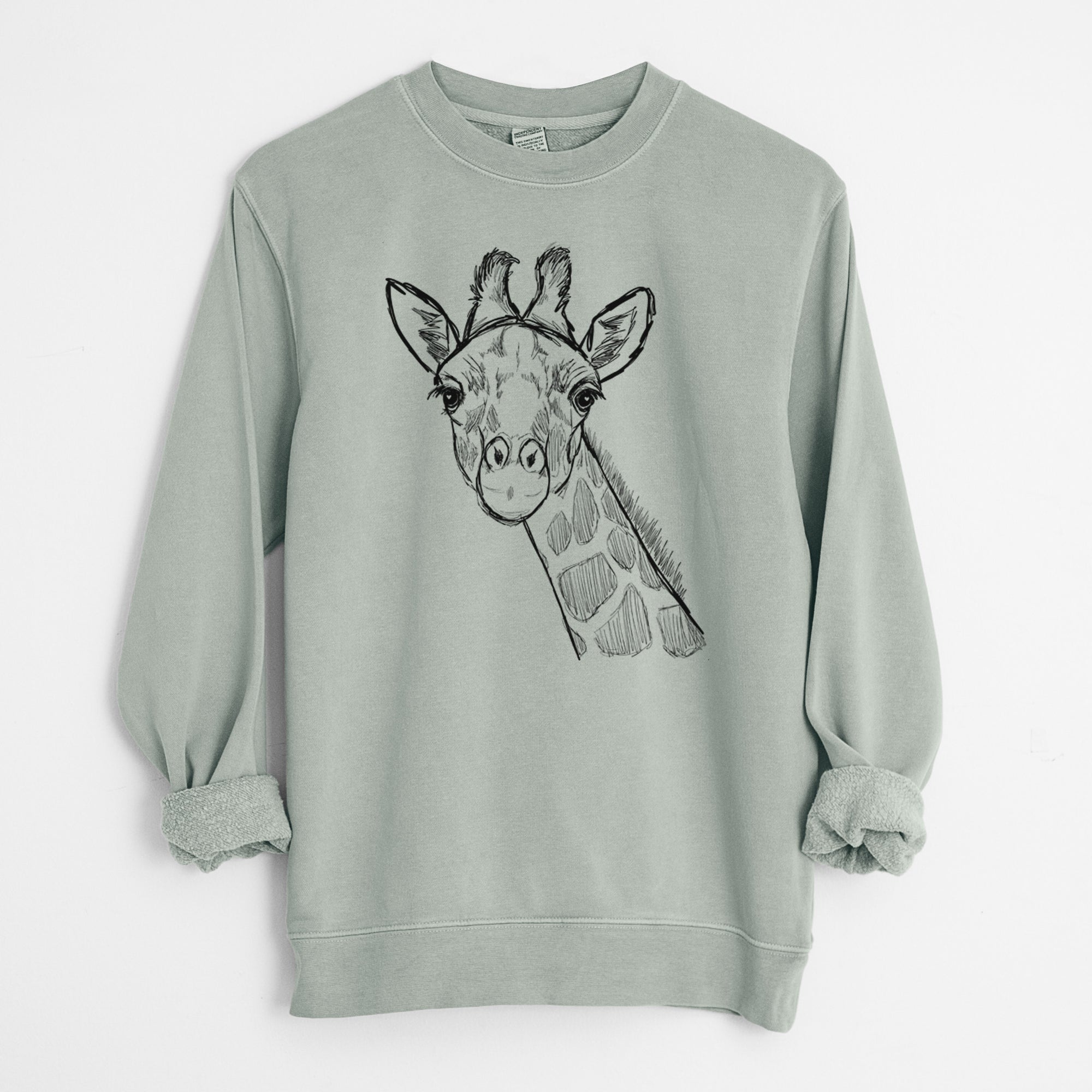 Bare Cedrick the Giraffe - Unisex Pigment Dyed Crew Sweatshirt