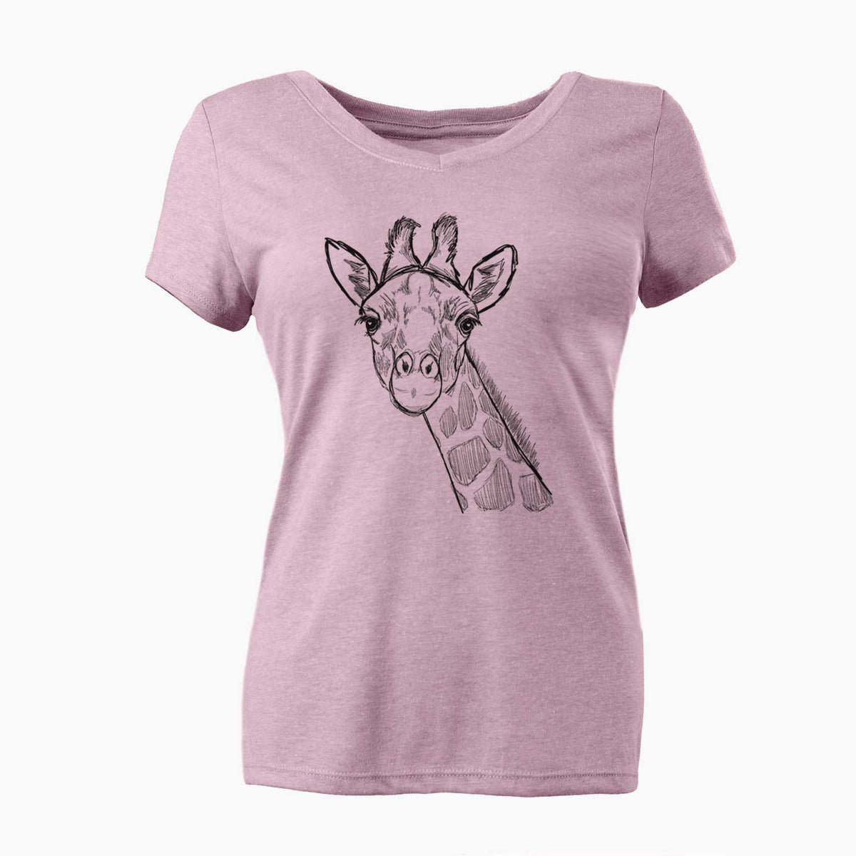 Bare Cedrick the Giraffe - Women's V-neck Shirt