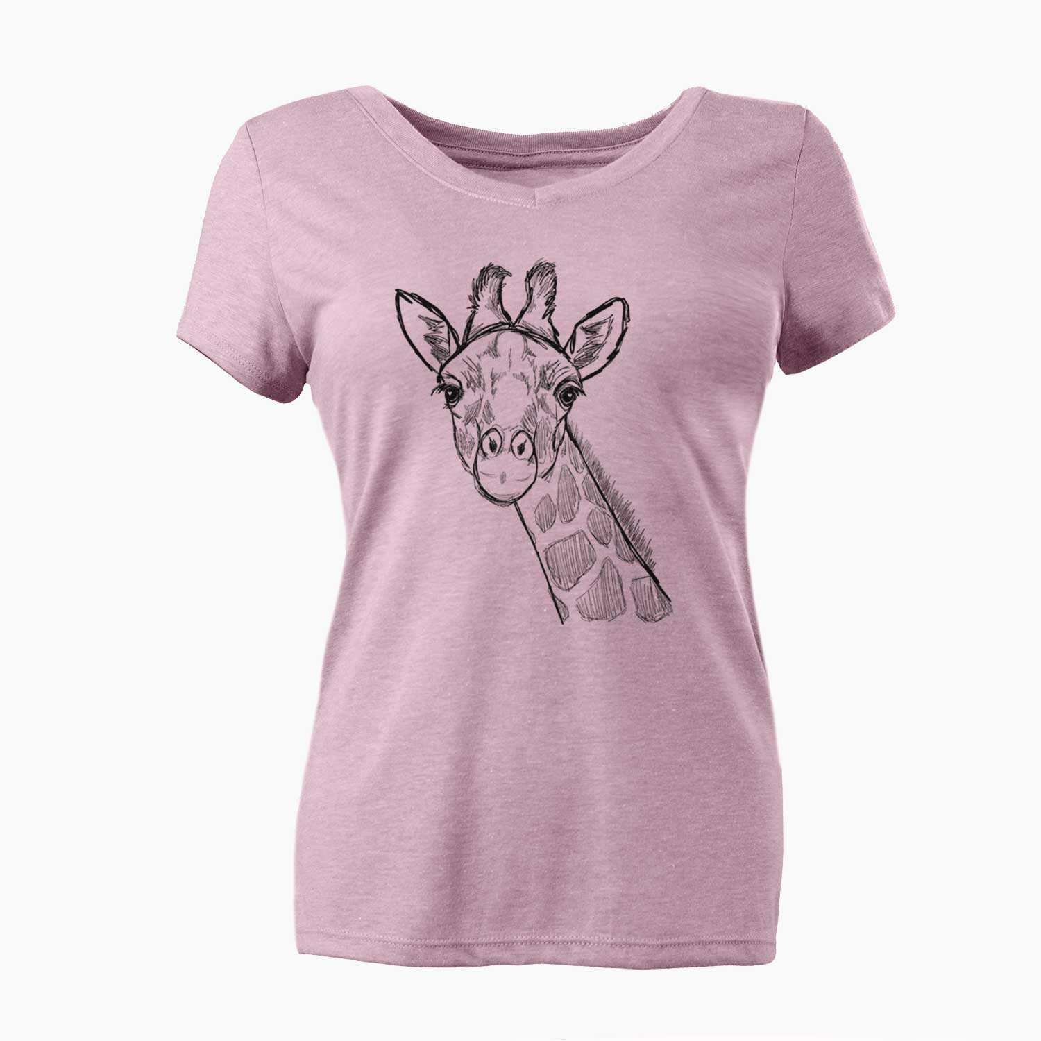 Bare Cedrick the Giraffe - Women's V-neck Shirt