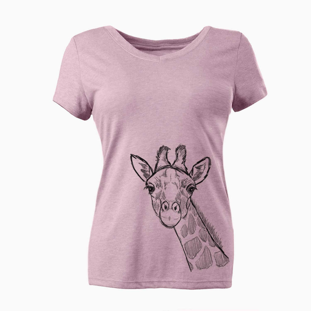 Bare Cedrick the Giraffe - Women's V-neck Shirt