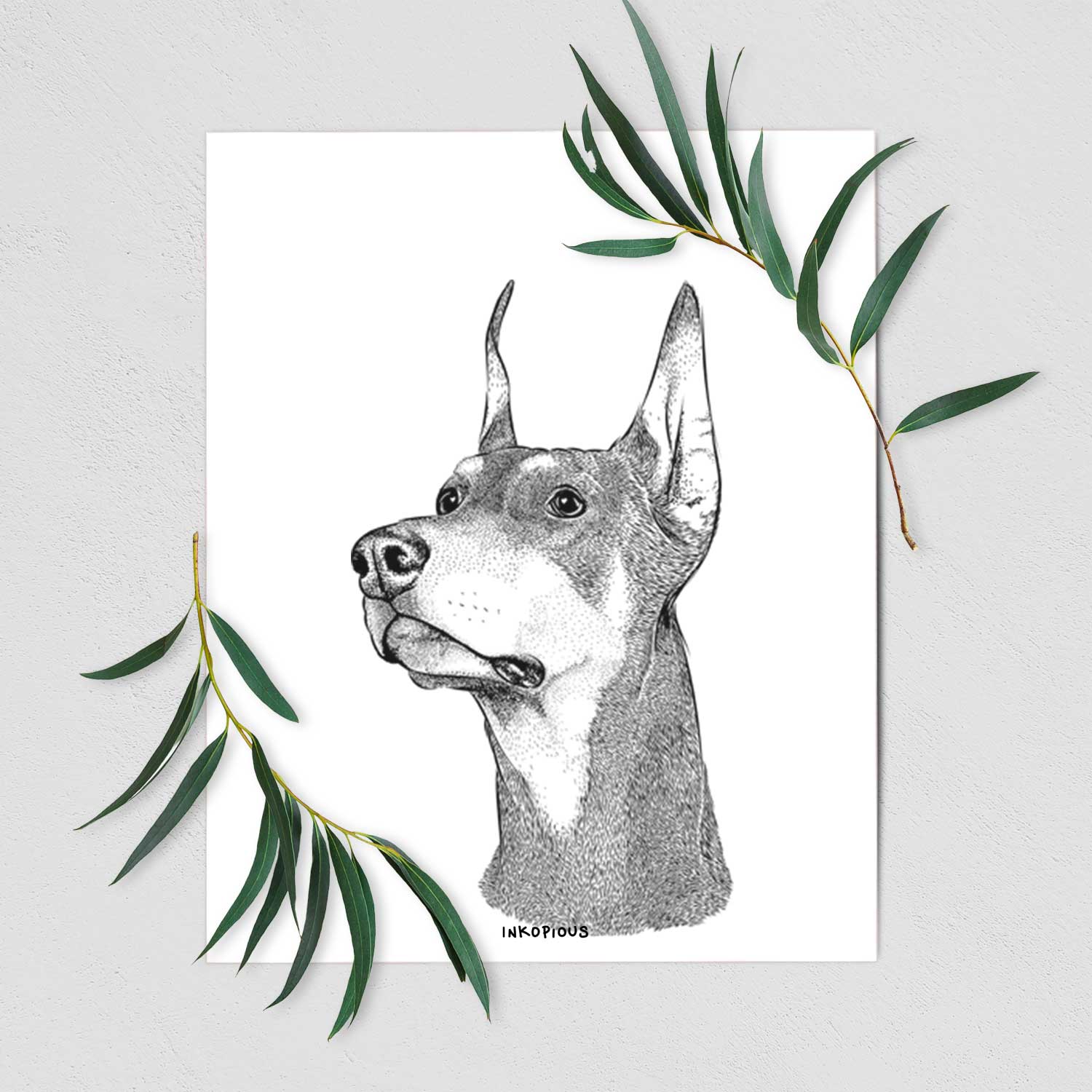 Cenza the Doberman Pinscher Art Print