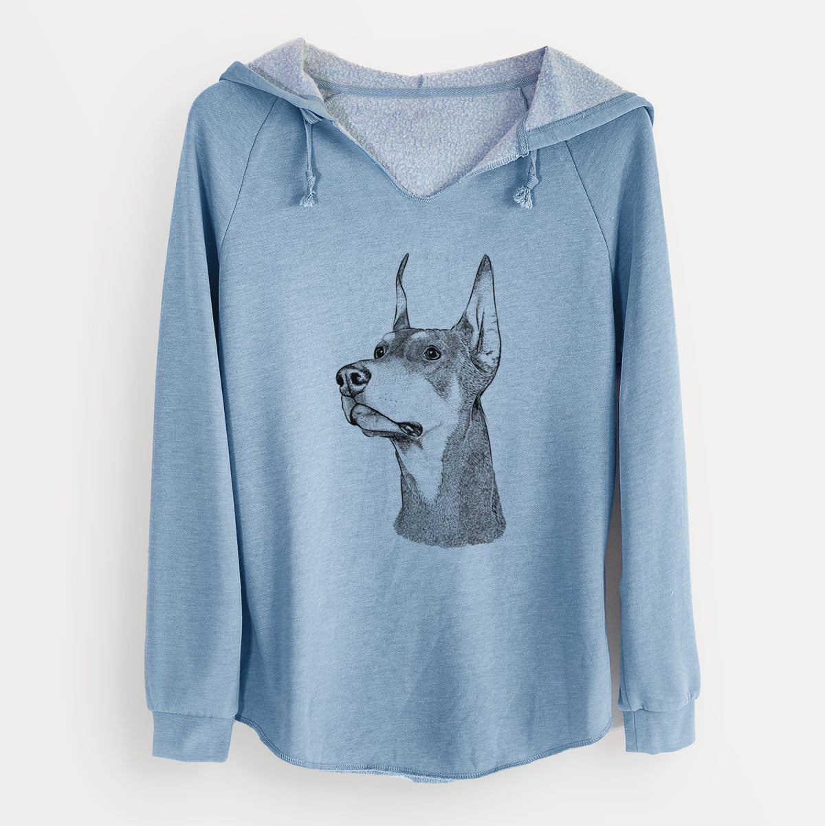 Bare Cenza the Doberman Pinscher - Cali Wave Hooded Sweatshirt