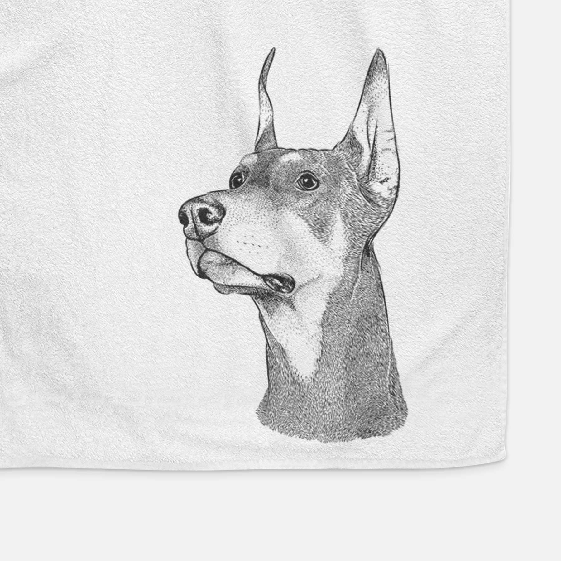 Cenza the Doberman Pinscher Decorative Hand Towel