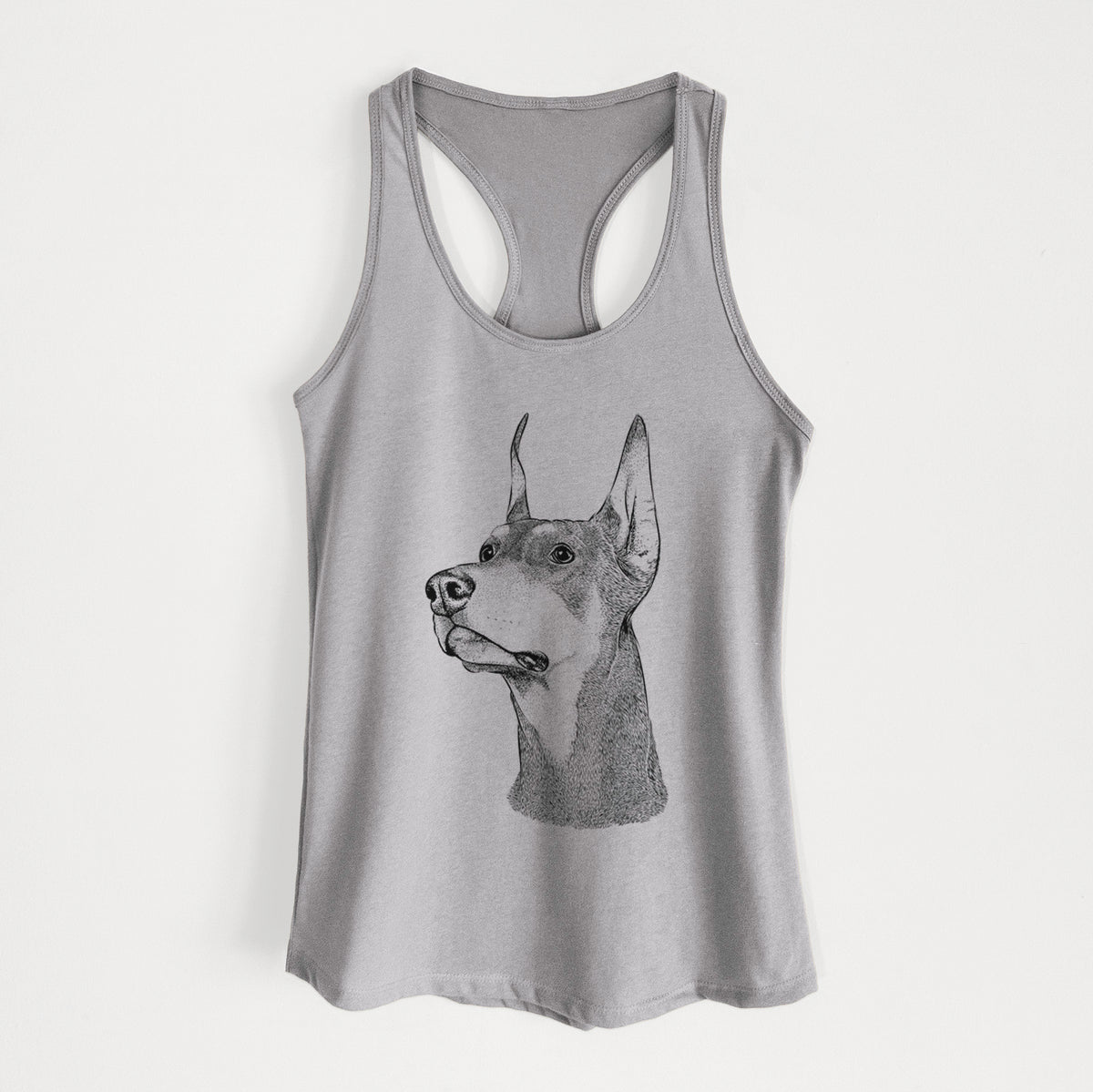 Cenza the Doberman Pinscher - Women&#39;s Racerback Tanktop