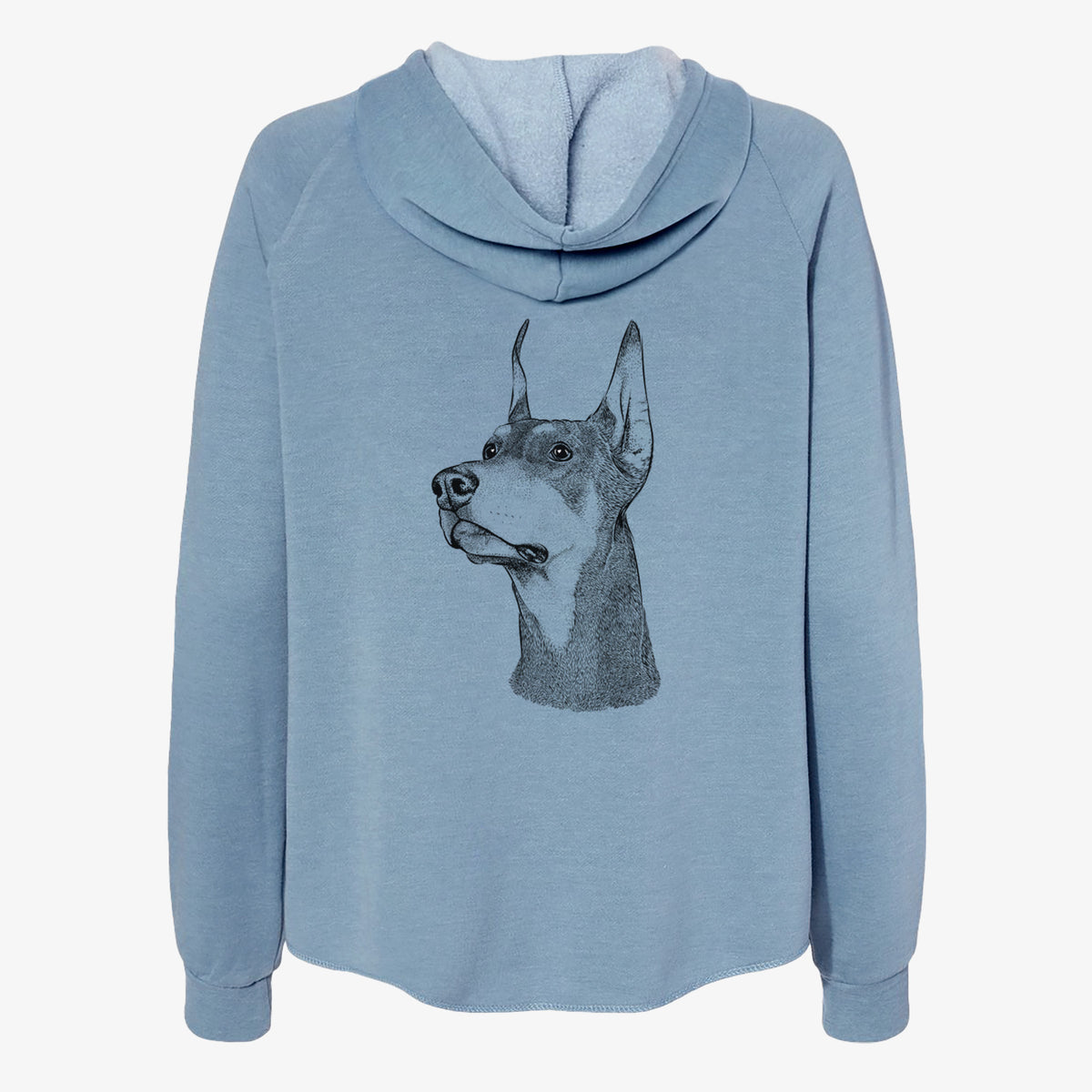 Cenza the Doberman Pinscher - Women's Cali Wave Zip-Up Sweatshirt