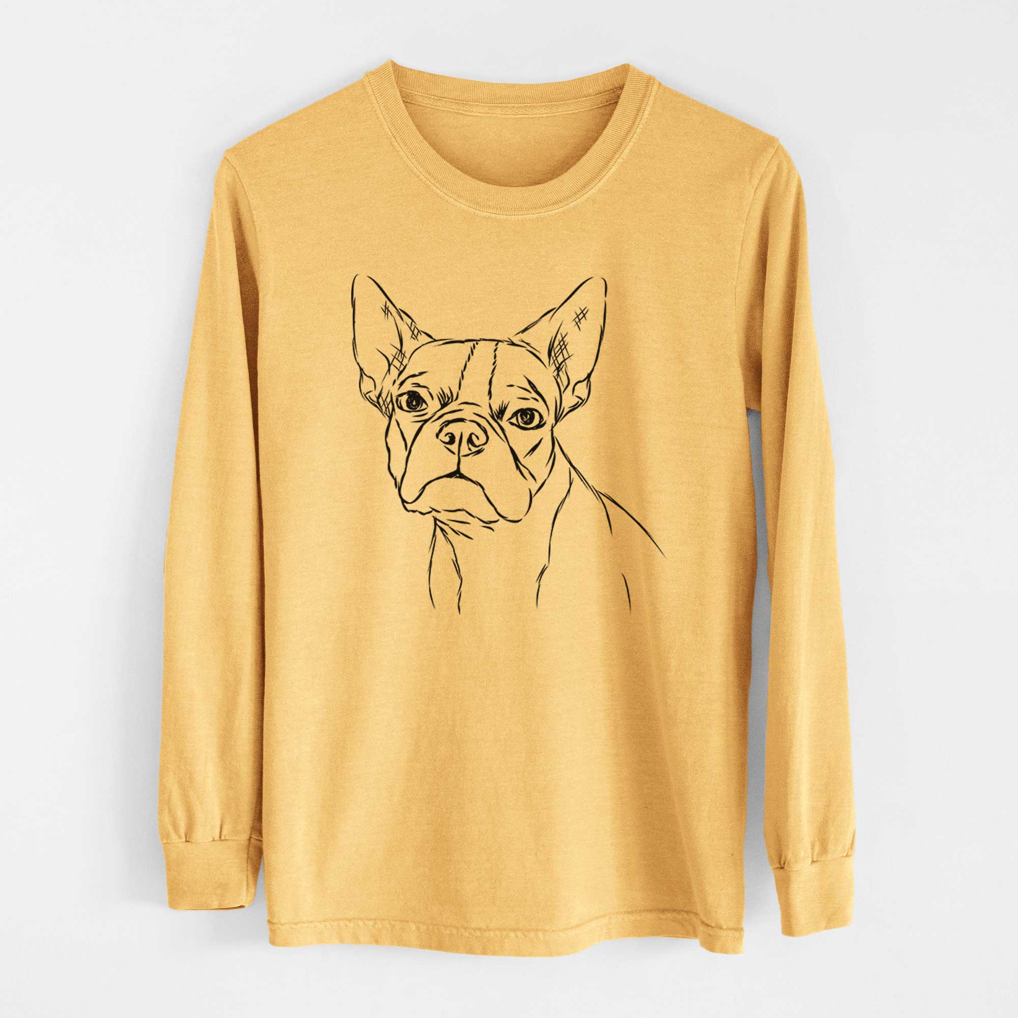 Bare Charles the Boston Terrier - Heavyweight 100% Cotton Long Sleeve