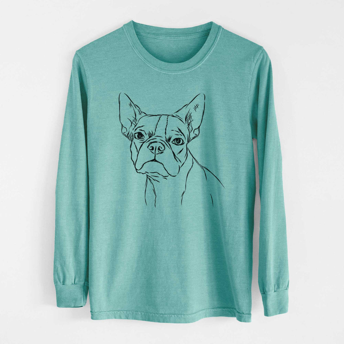 Bare Charles the Boston Terrier - Heavyweight 100% Cotton Long Sleeve