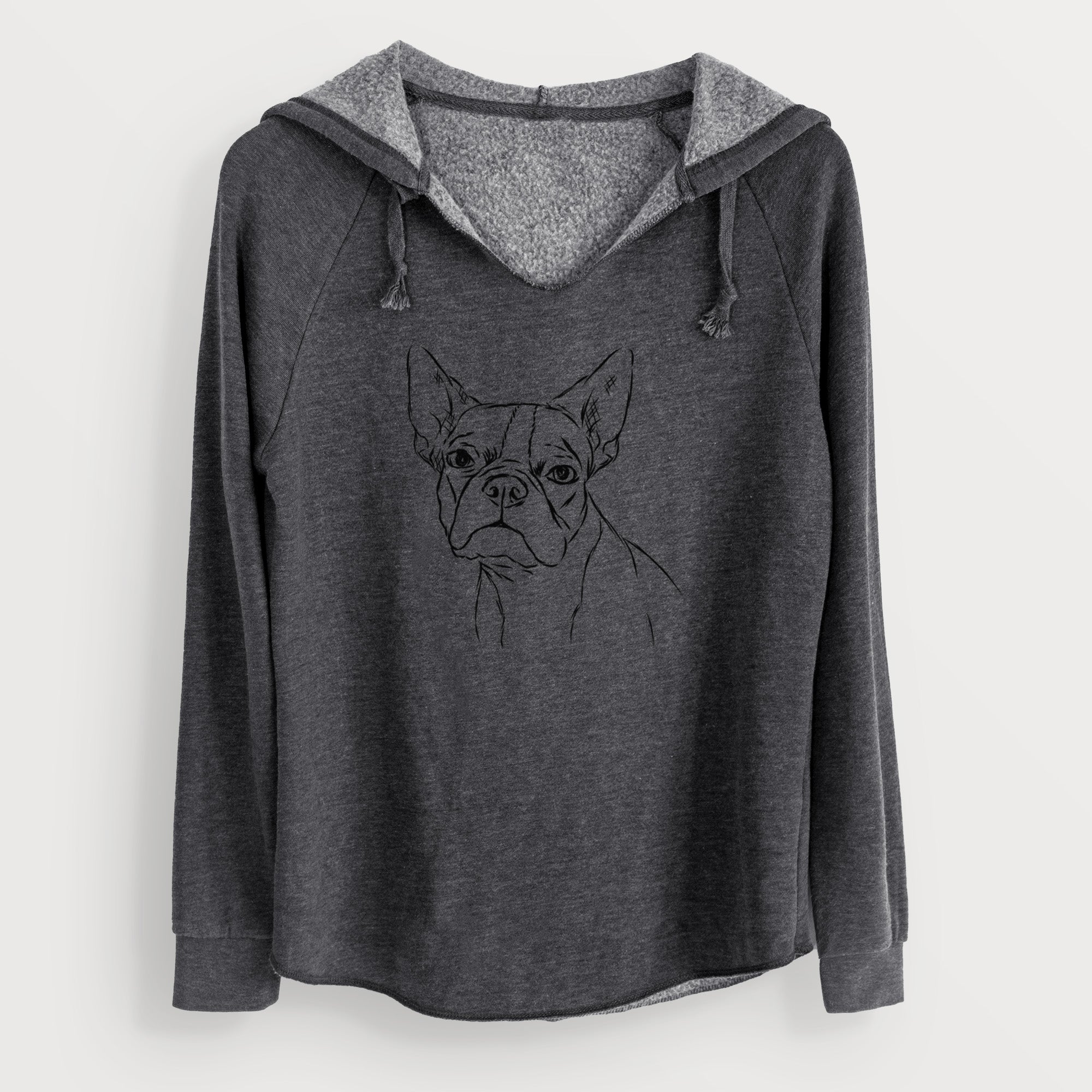 Bare Charles the Boston Terrier - Cali Wave Hooded Sweatshirt