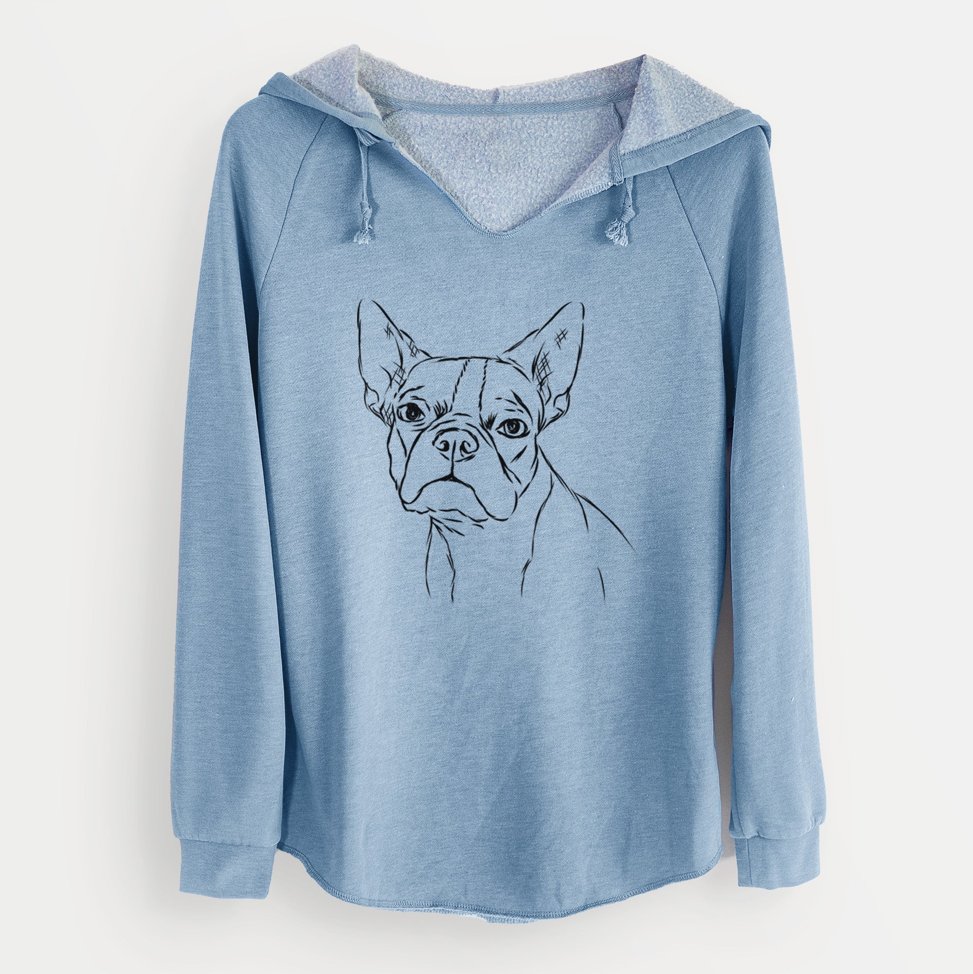 Bare Charles the Boston Terrier - Cali Wave Hooded Sweatshirt