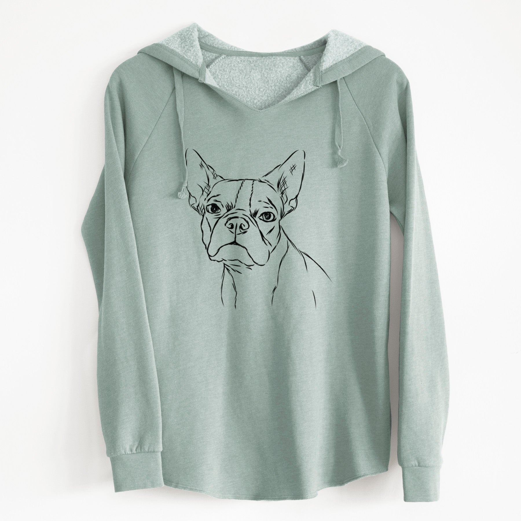 Bare Charles the Boston Terrier - Cali Wave Hooded Sweatshirt