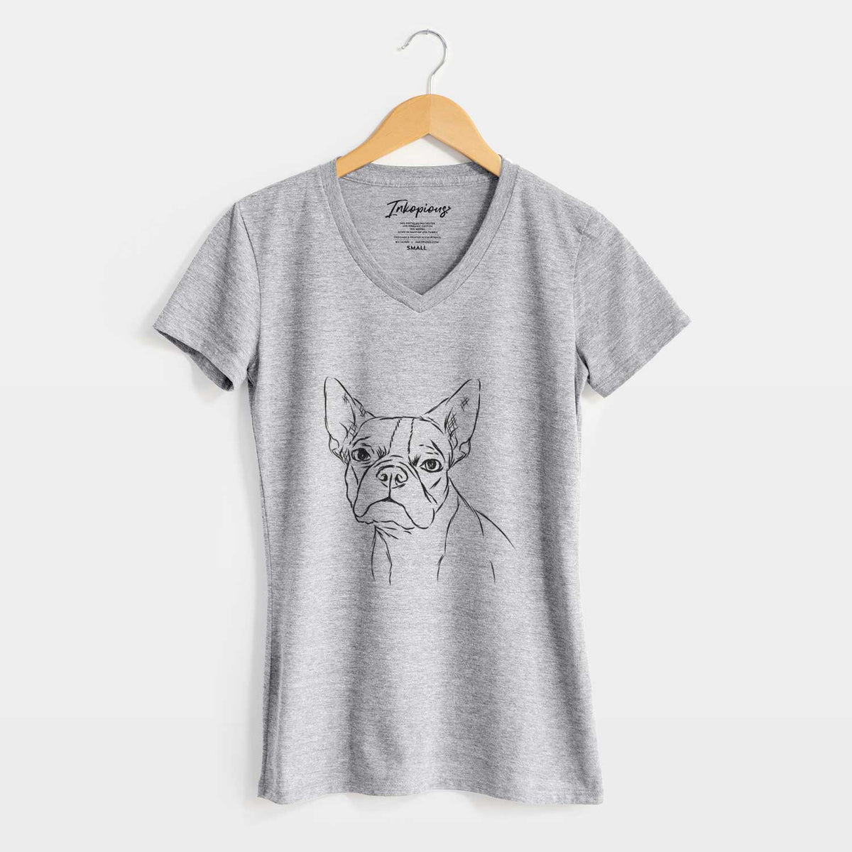 Bare Charles the Boston Terrier - Women's V-neck Shirt