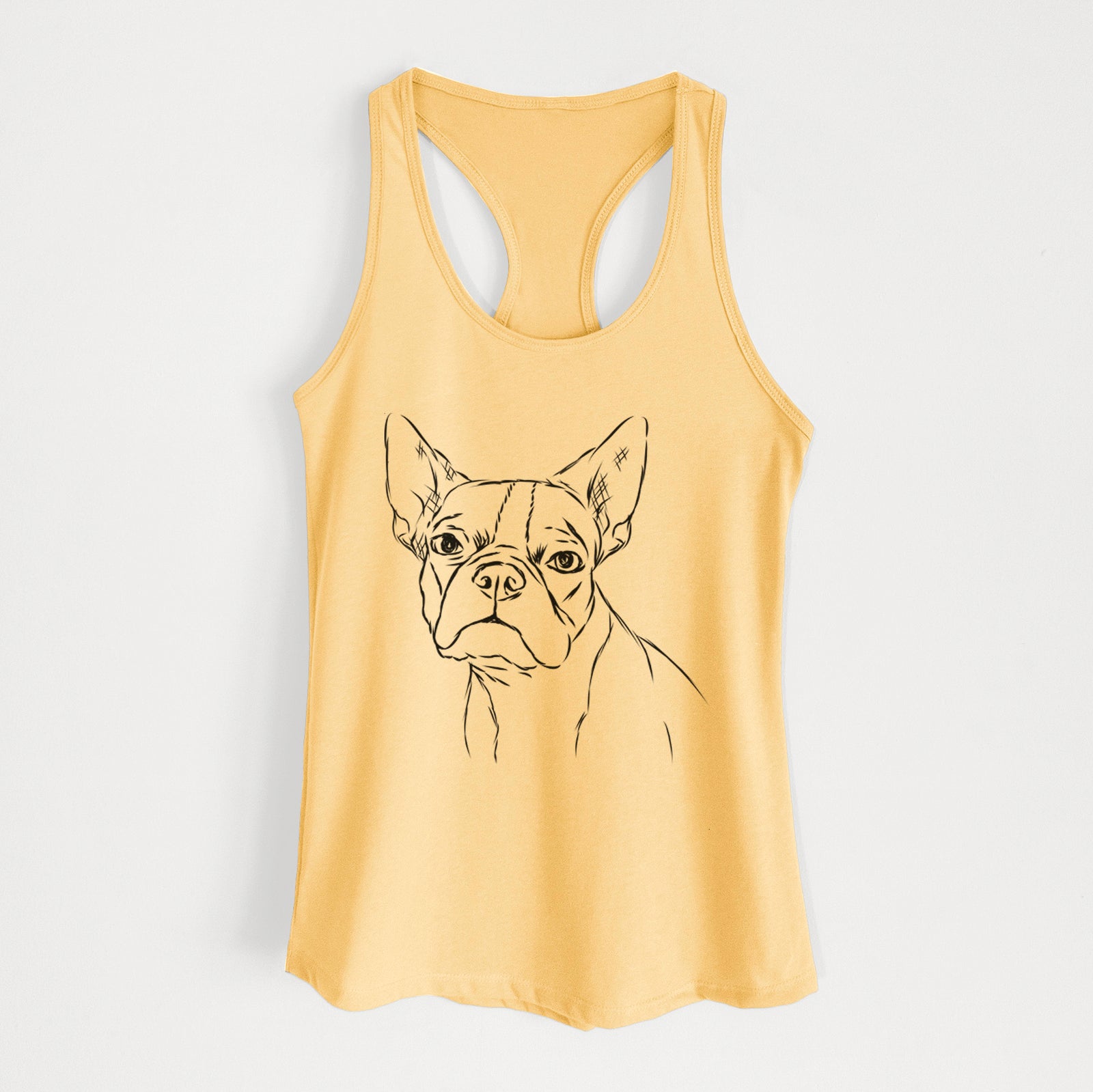 Charles the Boston Terrier - Women's Racerback Tanktop