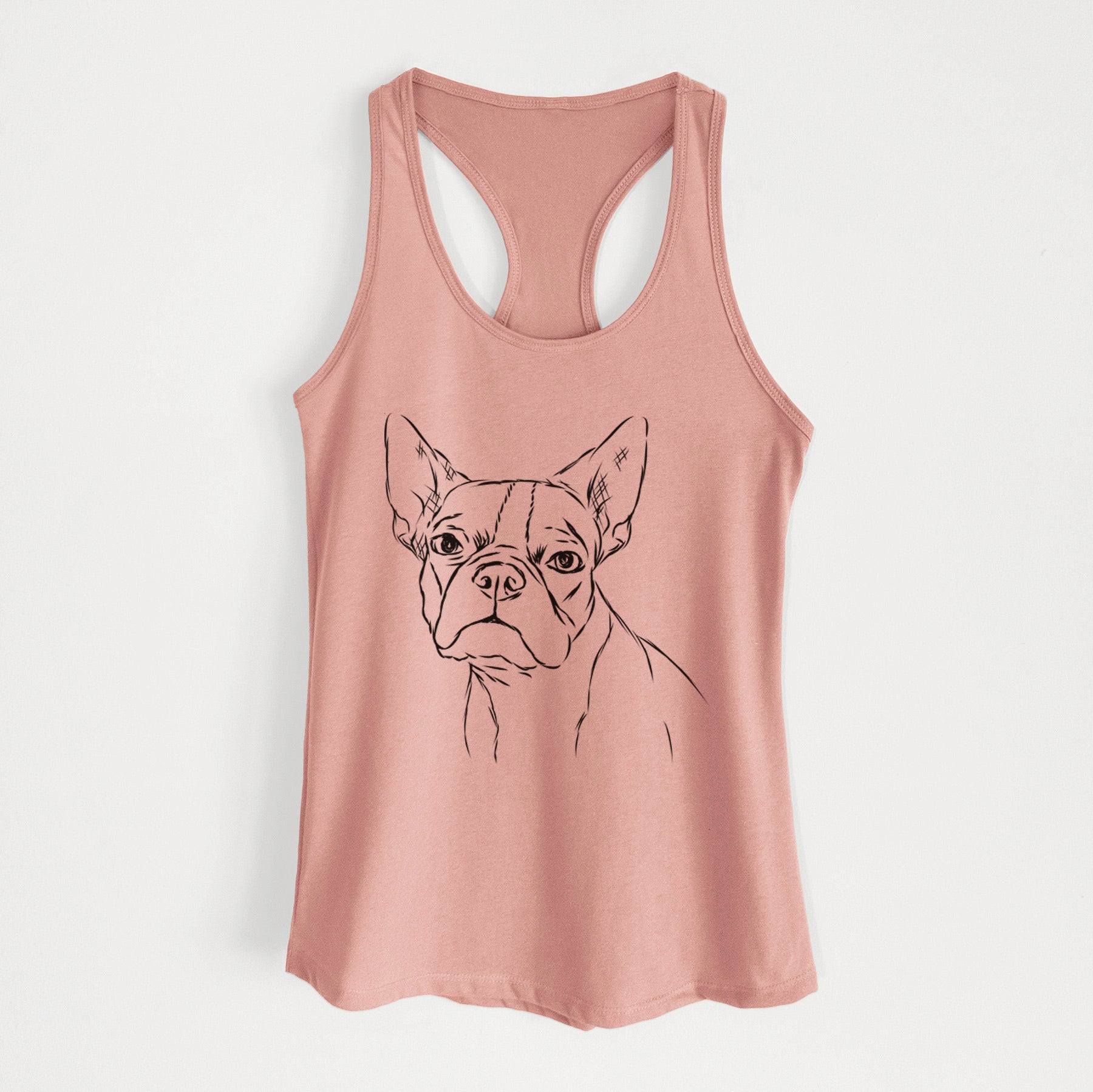 Charles the Boston Terrier - Women's Racerback Tanktop