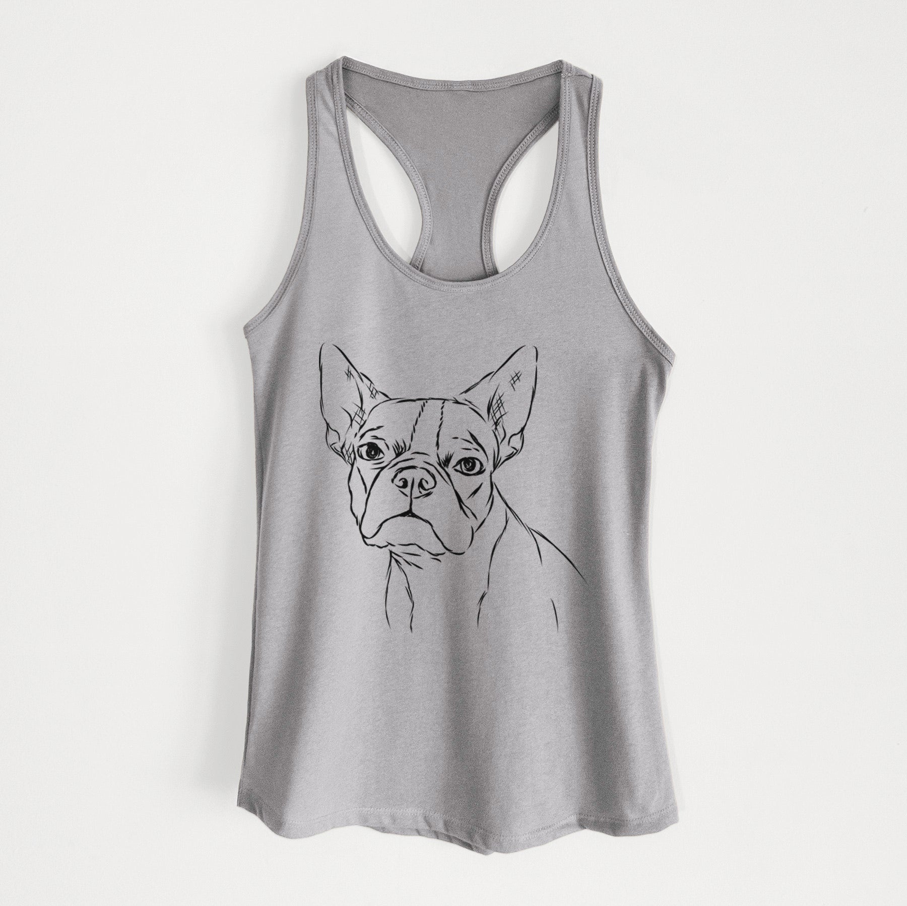 Charles the Boston Terrier - Women's Racerback Tanktop