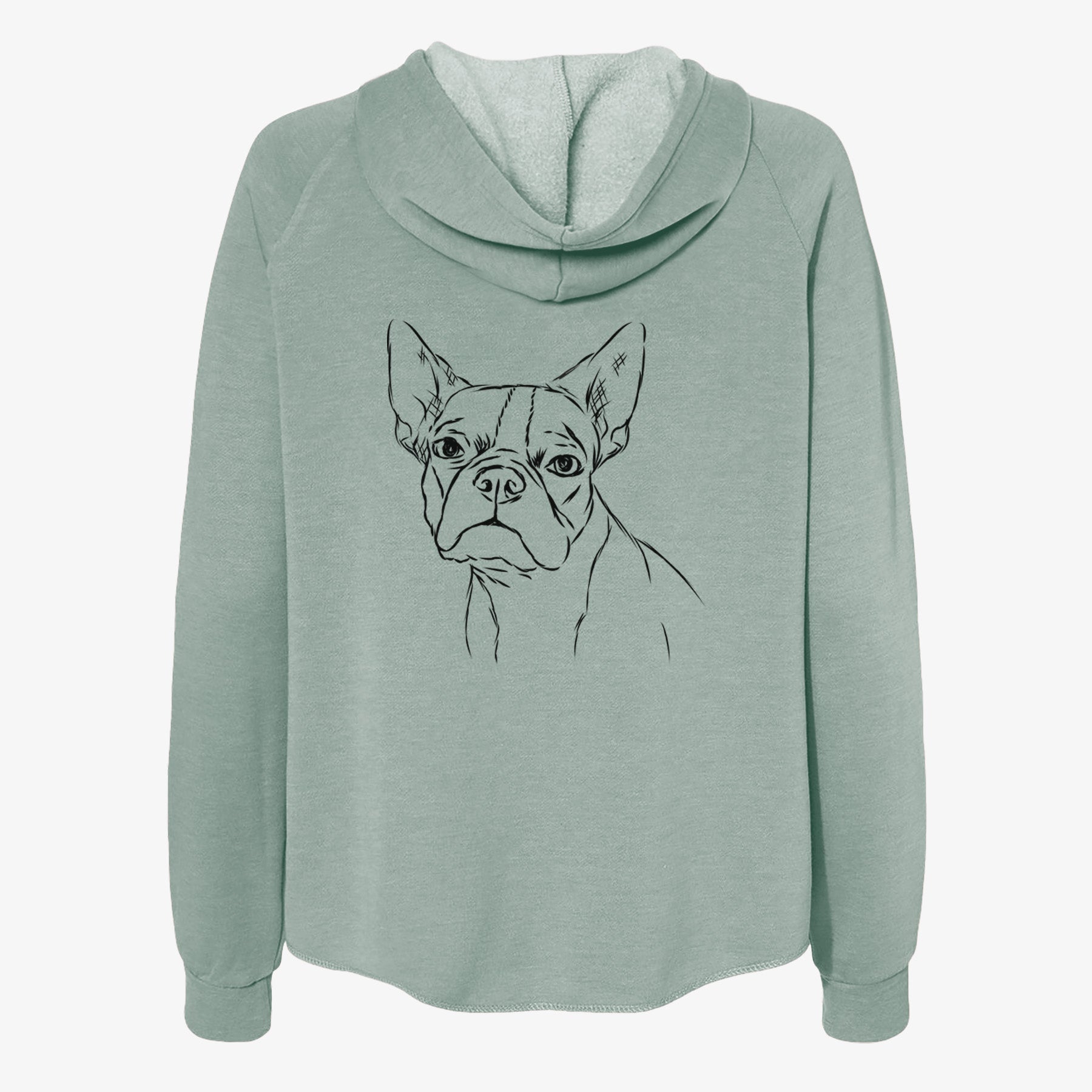 Charles the Boston Terrier - Women's Cali Wave Zip-Up Sweatshirt