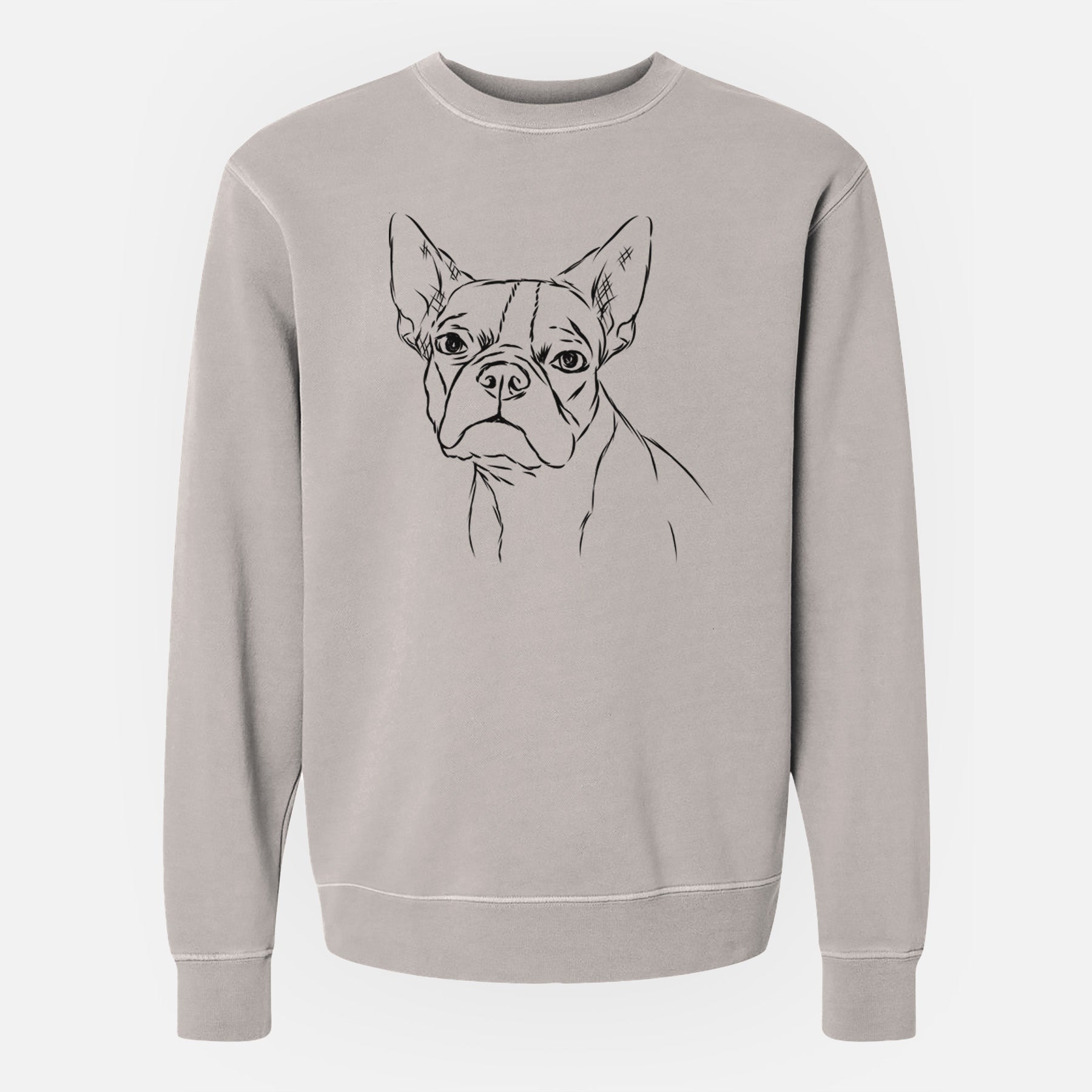 Bare Charles the Boston Terrier - Unisex Pigment Dyed Crew Sweatshirt