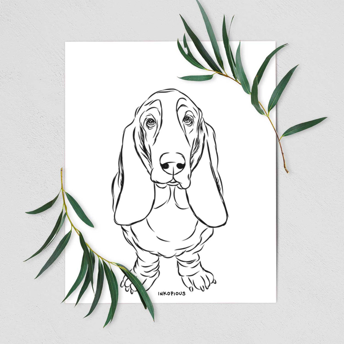 Charlie the Basset Hound Art Print