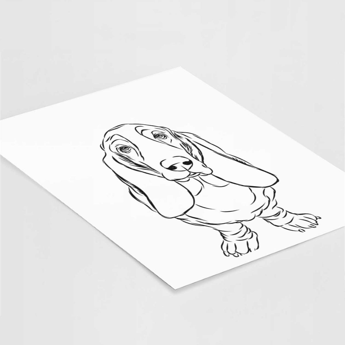 Charlie the Basset Hound Art Print