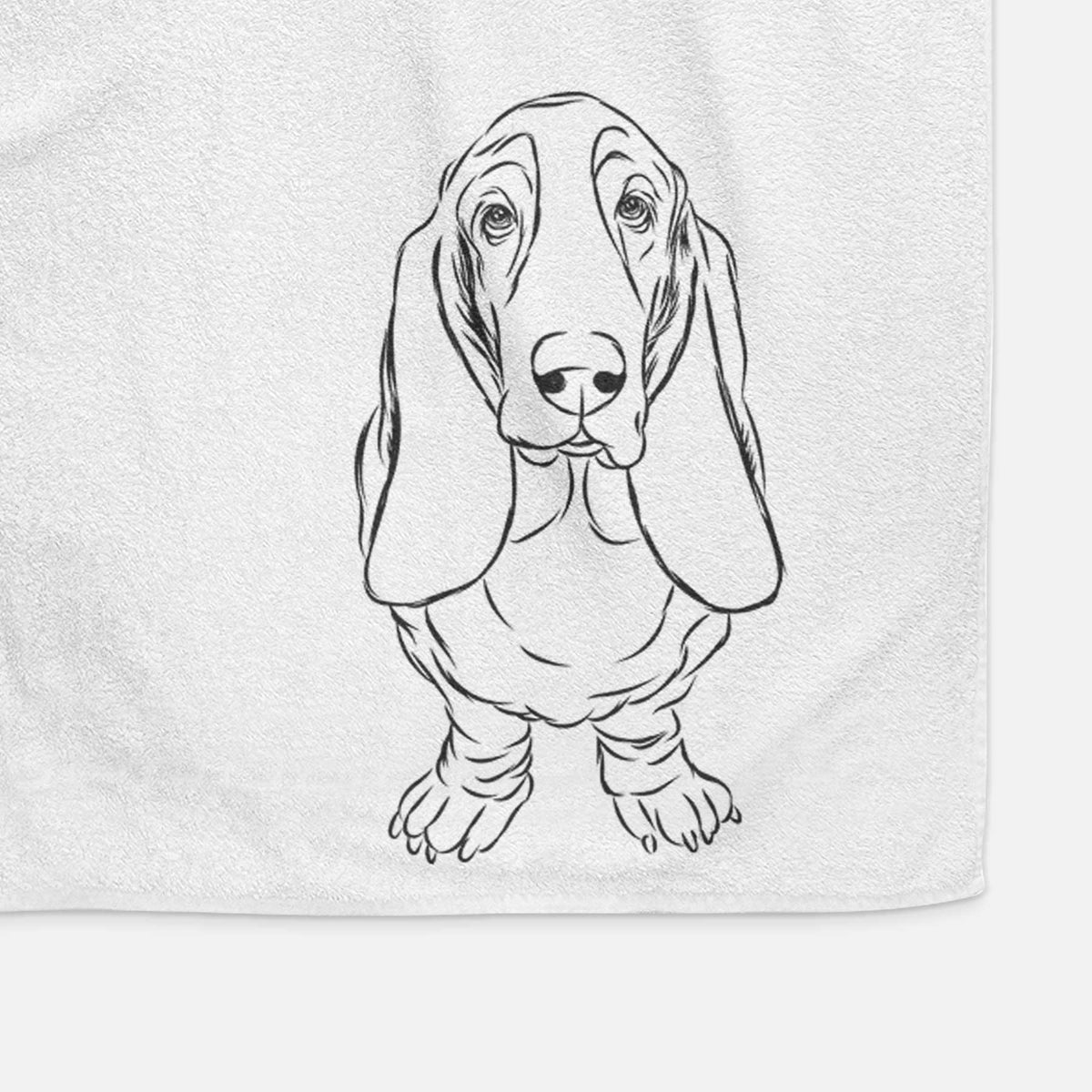 Charlie the Basset Hound Decorative Hand Towel