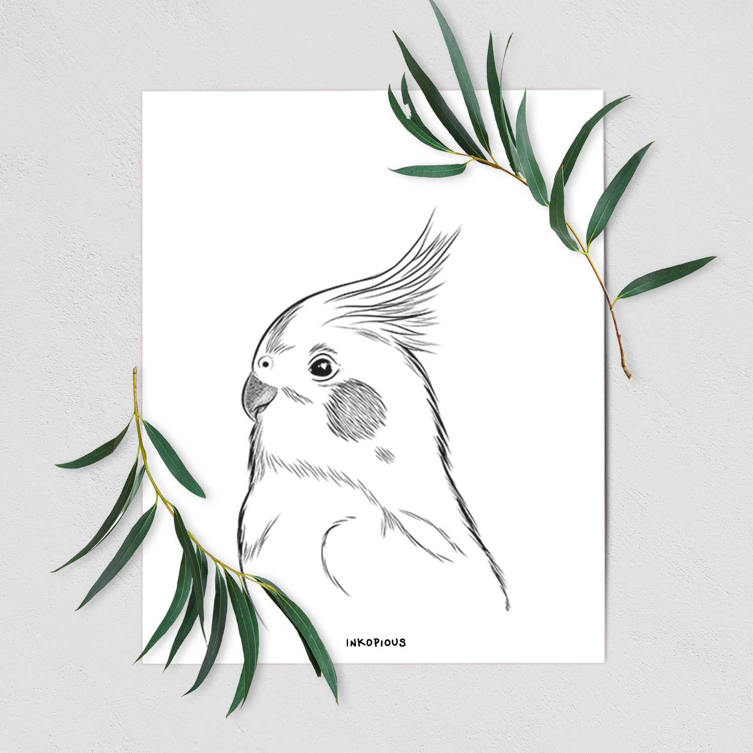 Charlie the Cockatiel Art Print