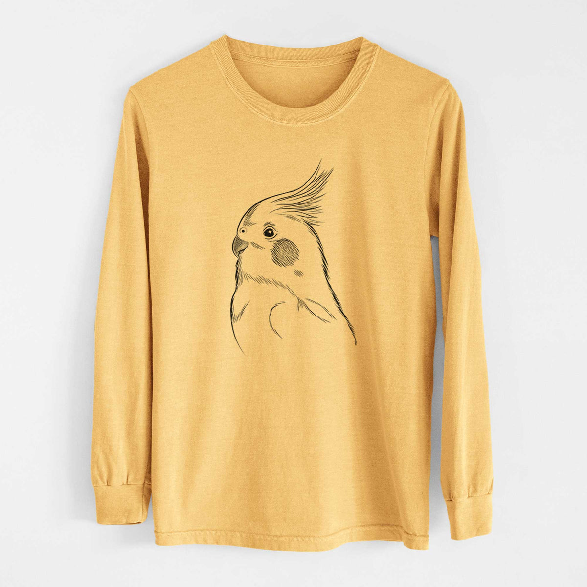 Bare Charlie the Cockatiel - Heavyweight 100% Cotton Long Sleeve